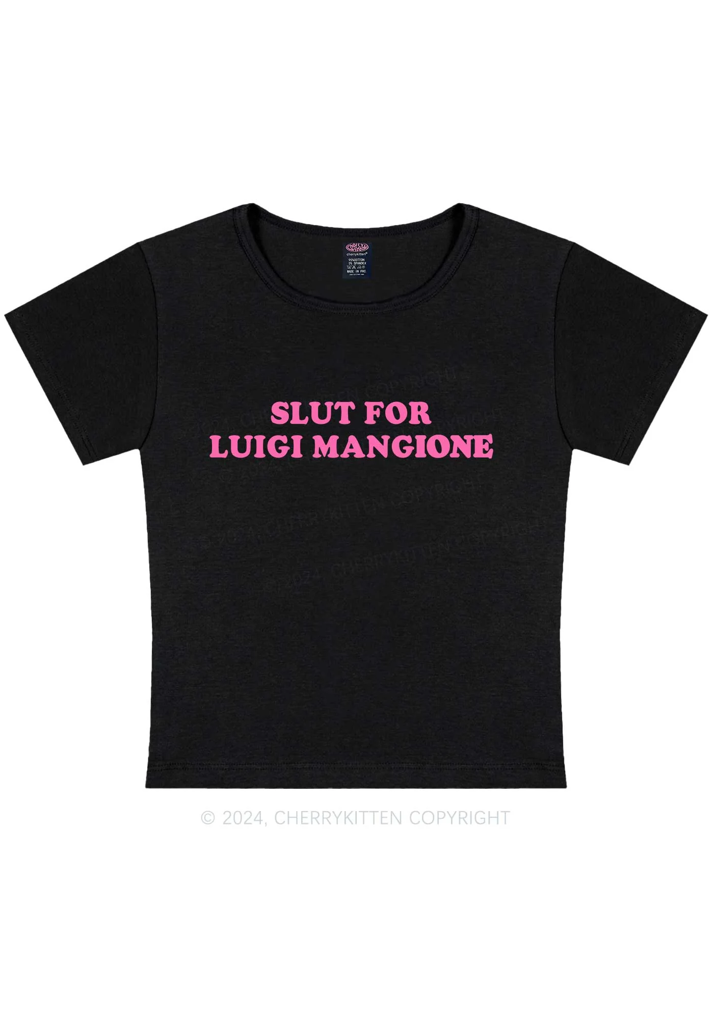 Slxt For Luigi Y2K Baby Tee Cherrykitten - Image 4