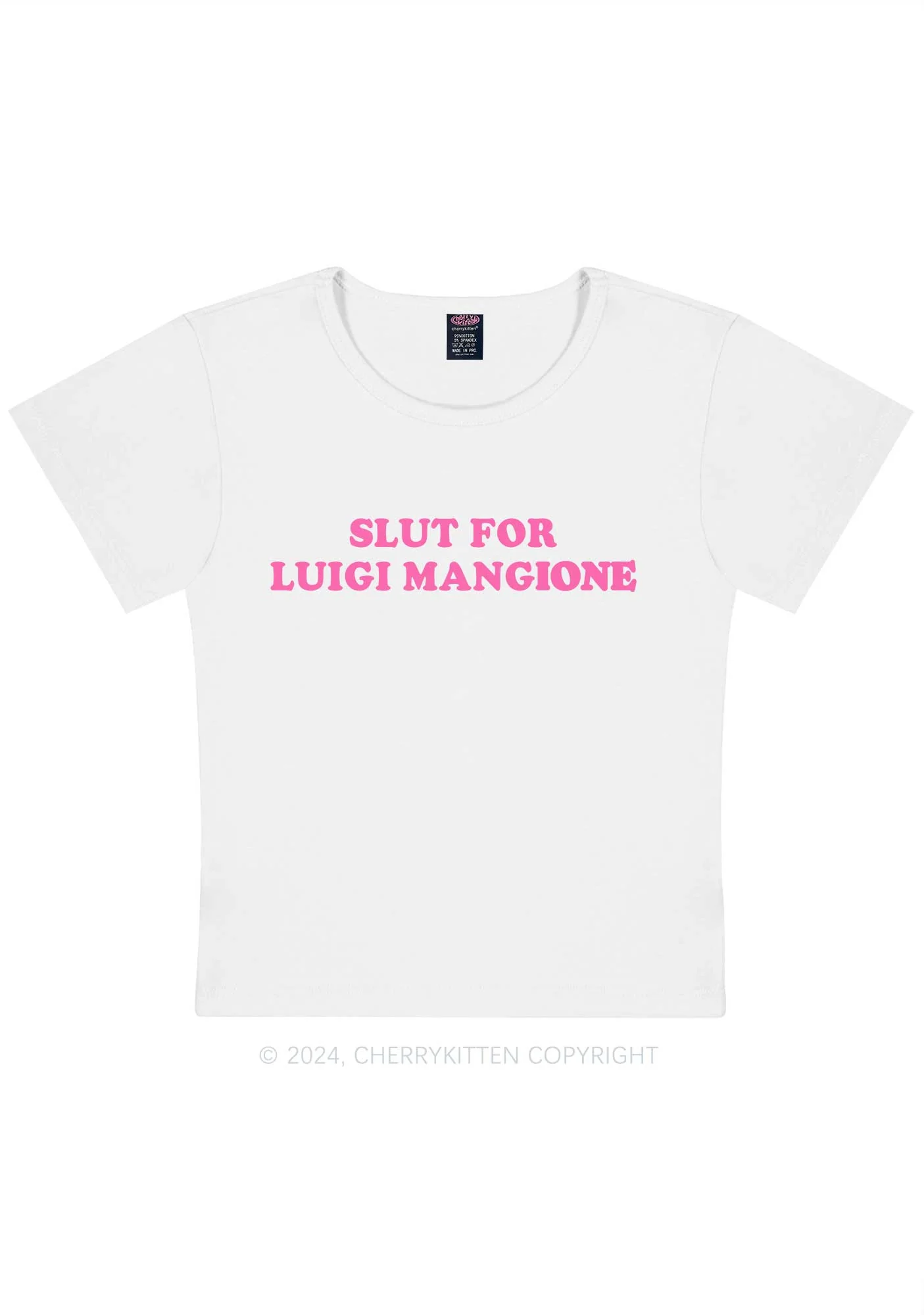 Slxt For Luigi Y2K Baby Tee Cherrykitten - Image 5