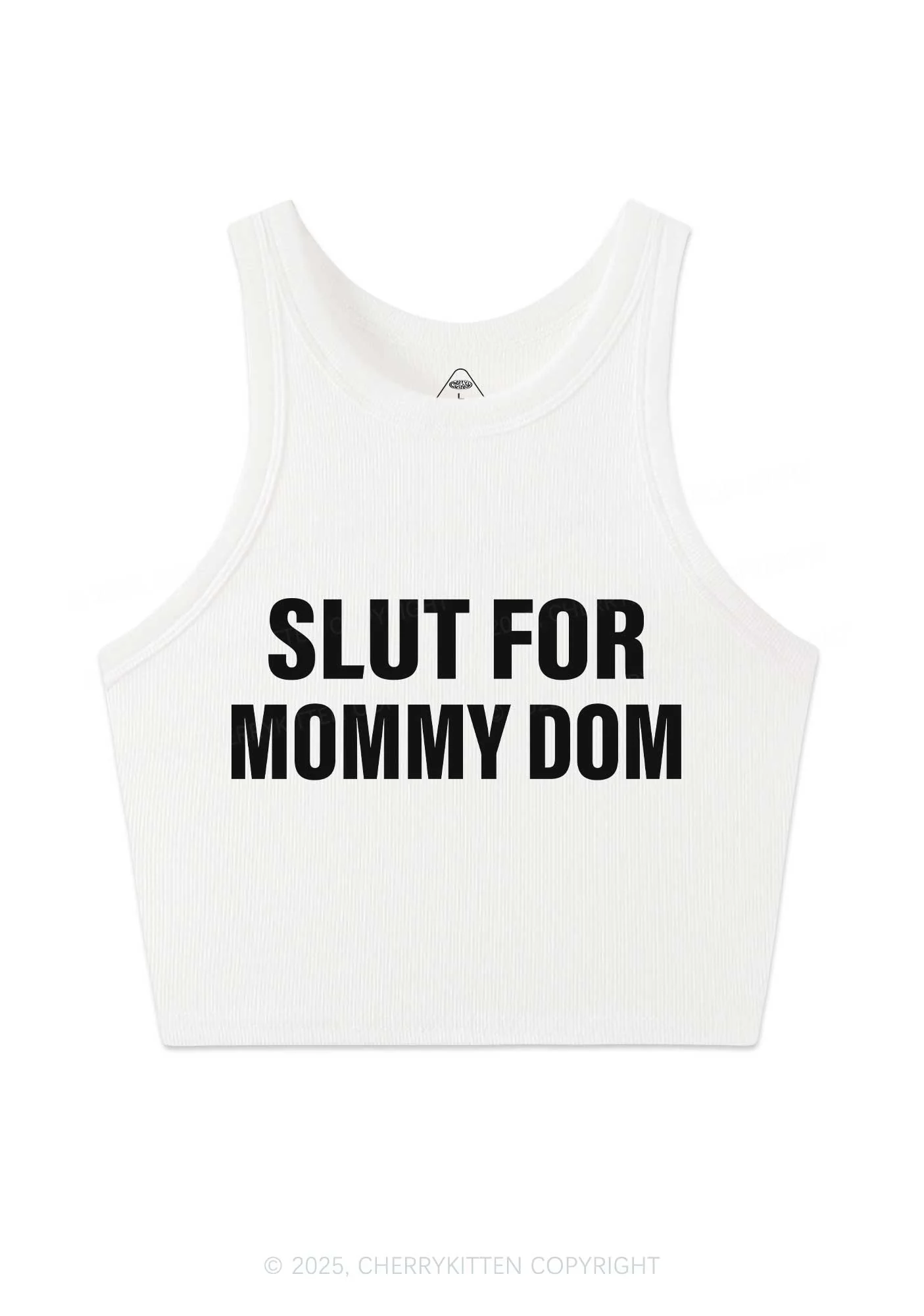 Slxt For Mommy Dom Y2K Crop Tank Top Cherrykitten - Image 4