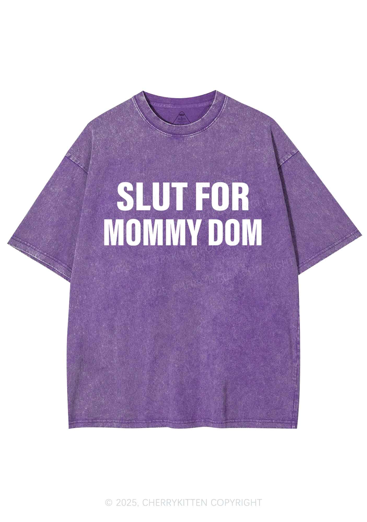 Slxt For Mommy Dom Y2K Shirts Washed Tee Cherrykitten - Image 5