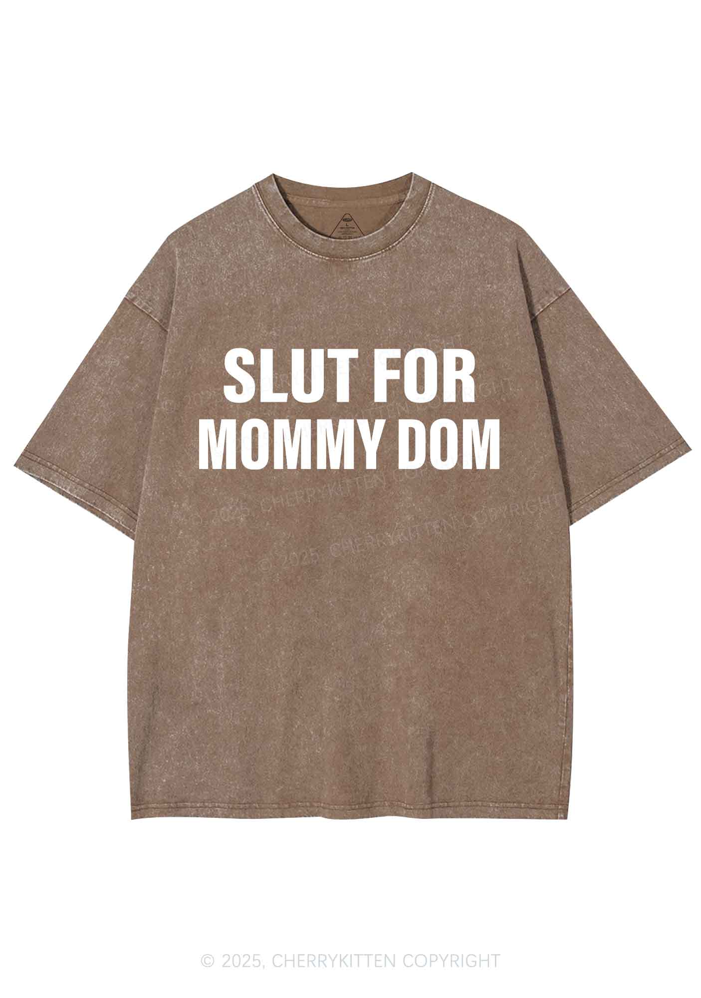Slxt For Mommy Dom Y2K Shirts Washed Tee Cherrykitten - Image 6