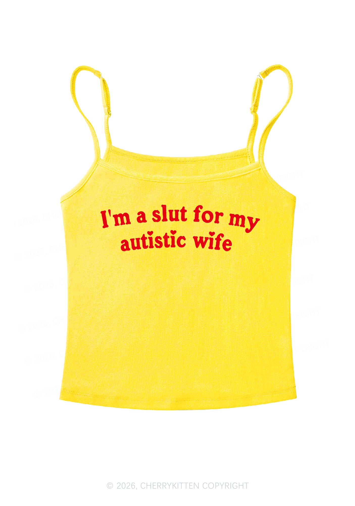 Slxt For My Autistic Wife Y2K Spaghetti Strap Cami Cherrykitten - Image 6