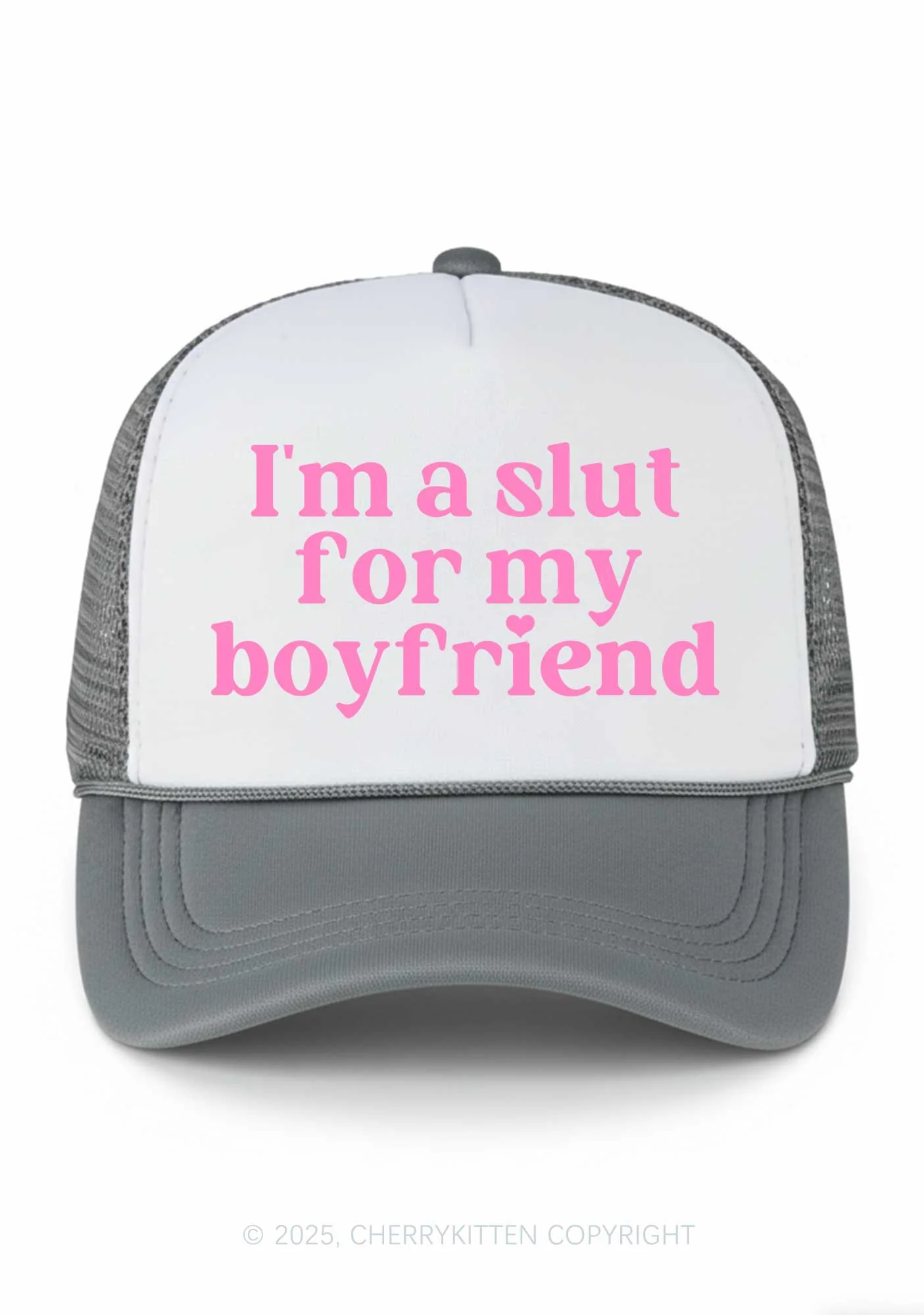 Slxt For My BF Valentine's Day Y2K Colorblock Trucker Hat Cherrykitten - Image 10
