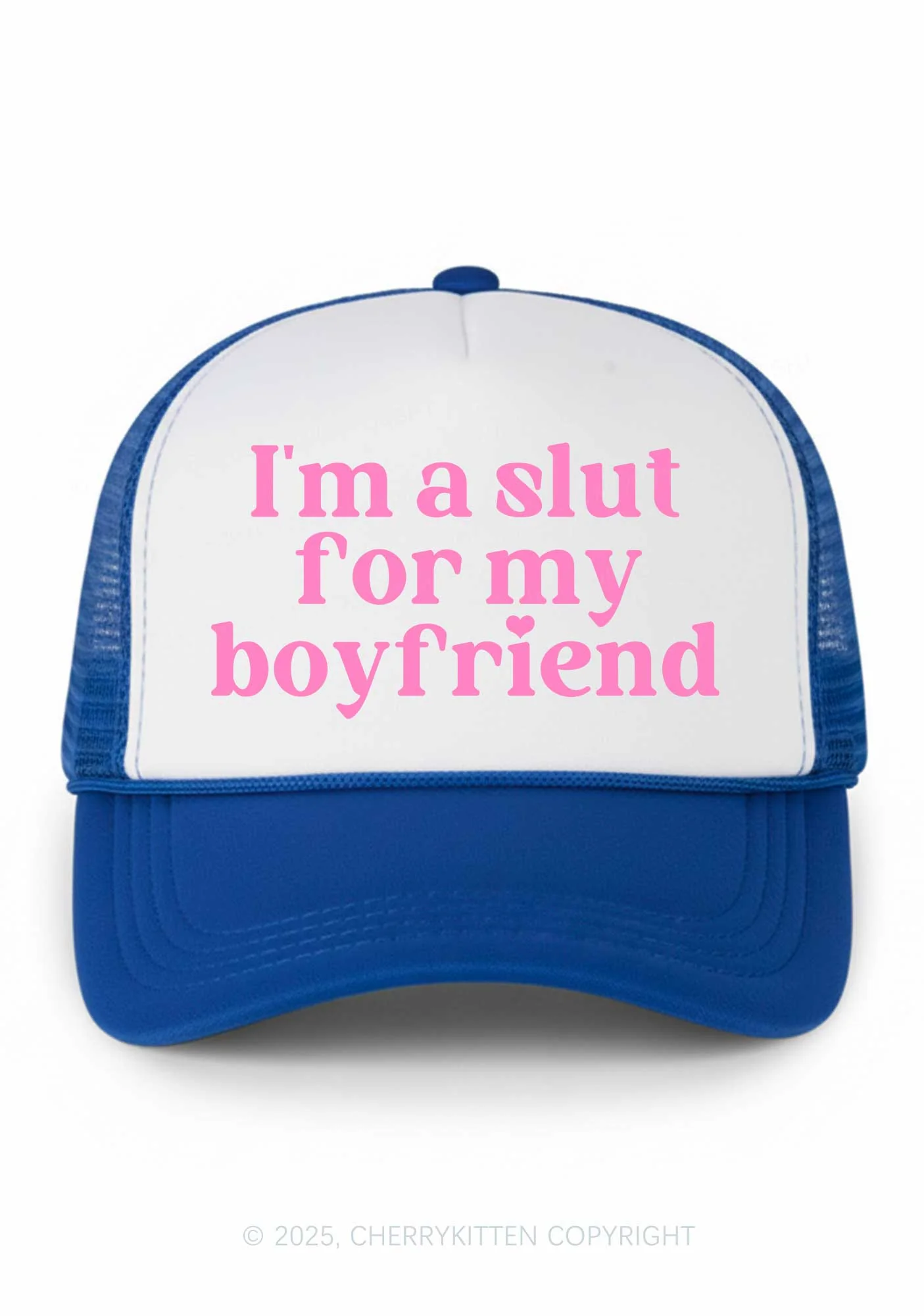 Slxt For My BF Valentine's Day Y2K Colorblock Trucker Hat Cherrykitten - Image 11