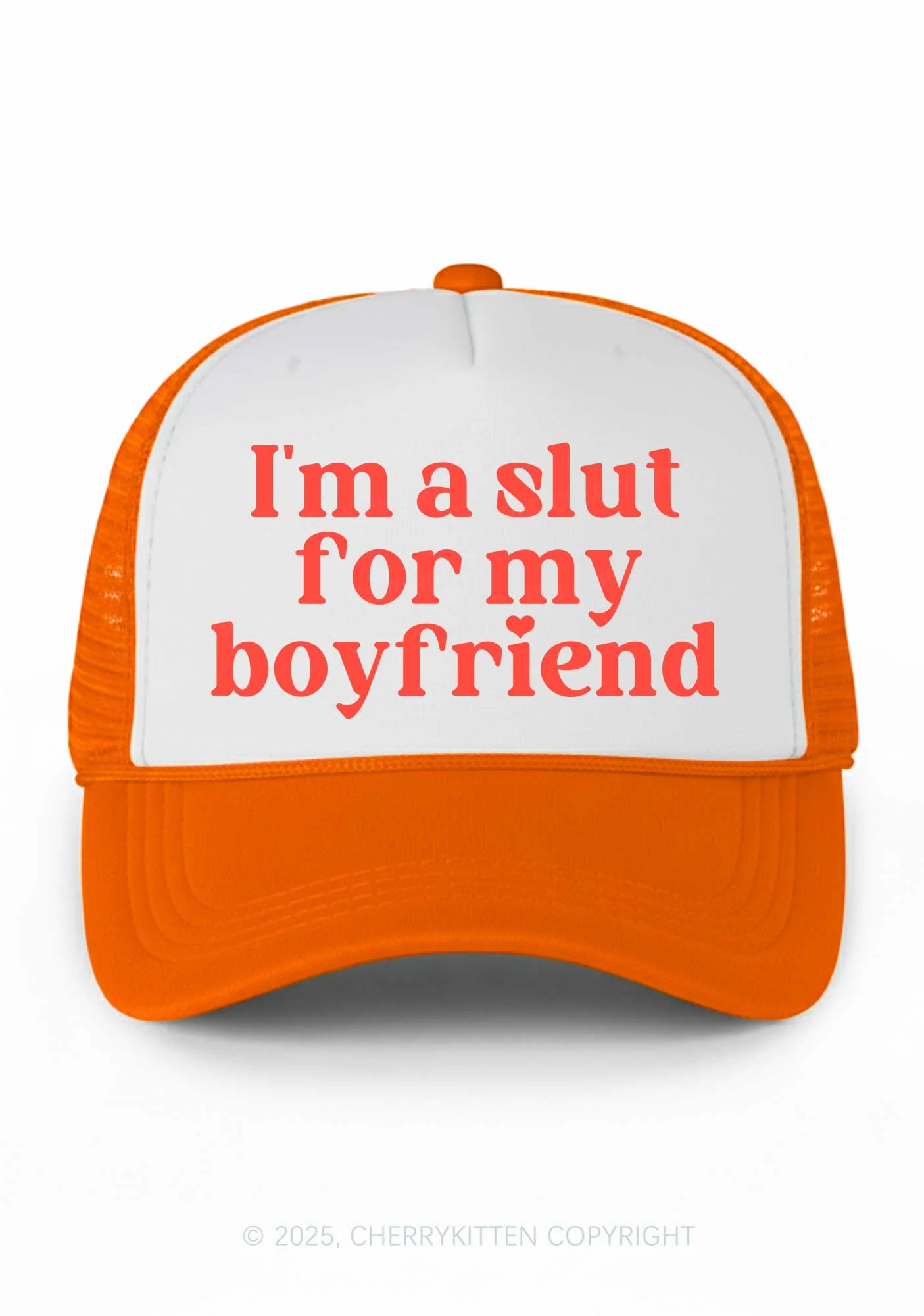 Slxt For My BF Valentine's Day Y2K Colorblock Trucker Hat Cherrykitten - Image 13