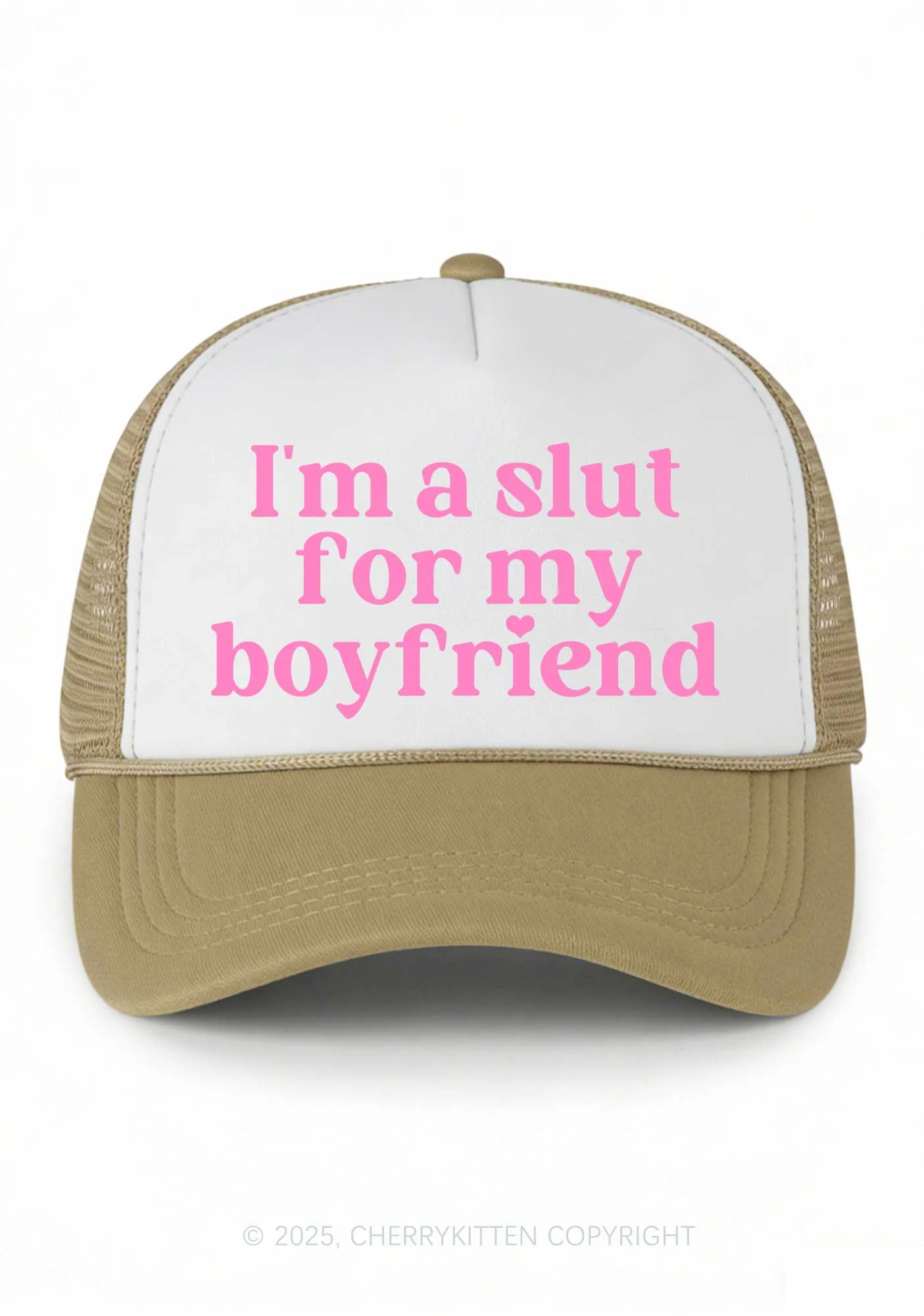 Slxt For My BF Valentine's Day Y2K Colorblock Trucker Hat Cherrykitten - Image 15