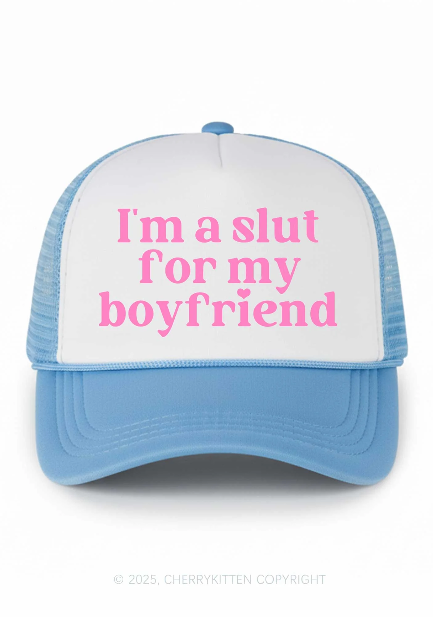 Slxt For My BF Valentine's Day Y2K Colorblock Trucker Hat Cherrykitten - Image 3