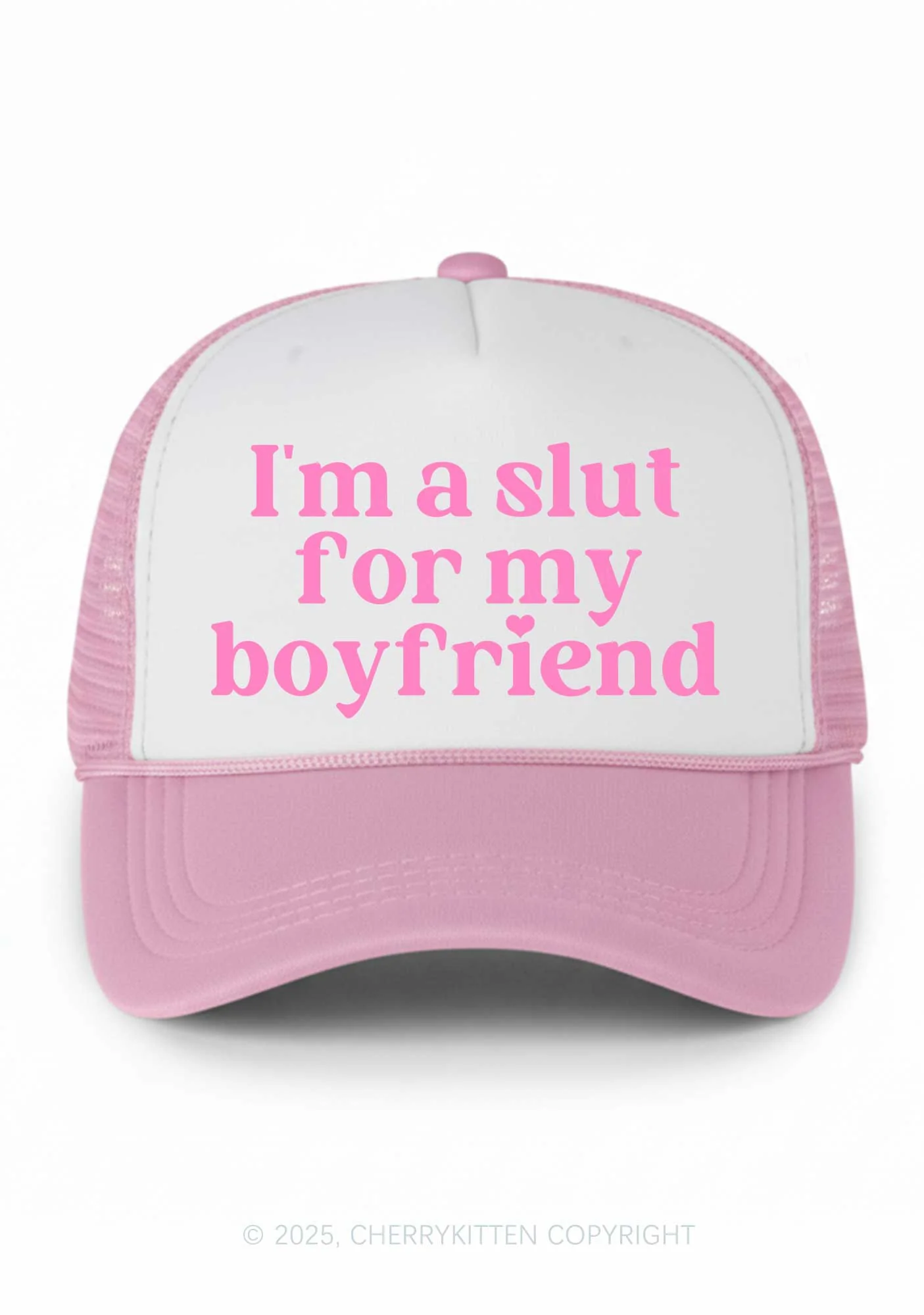 Slxt For My BF Valentine's Day Y2K Colorblock Trucker Hat Cherrykitten - Image 5