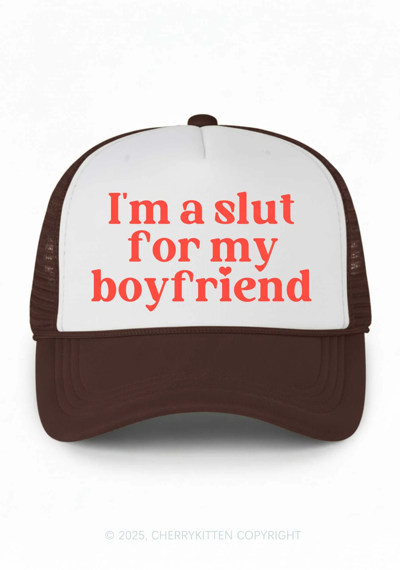 Slxt For My BF Valentine's Day Y2K Colorblock Trucker Hat Cherrykitten - Image 9