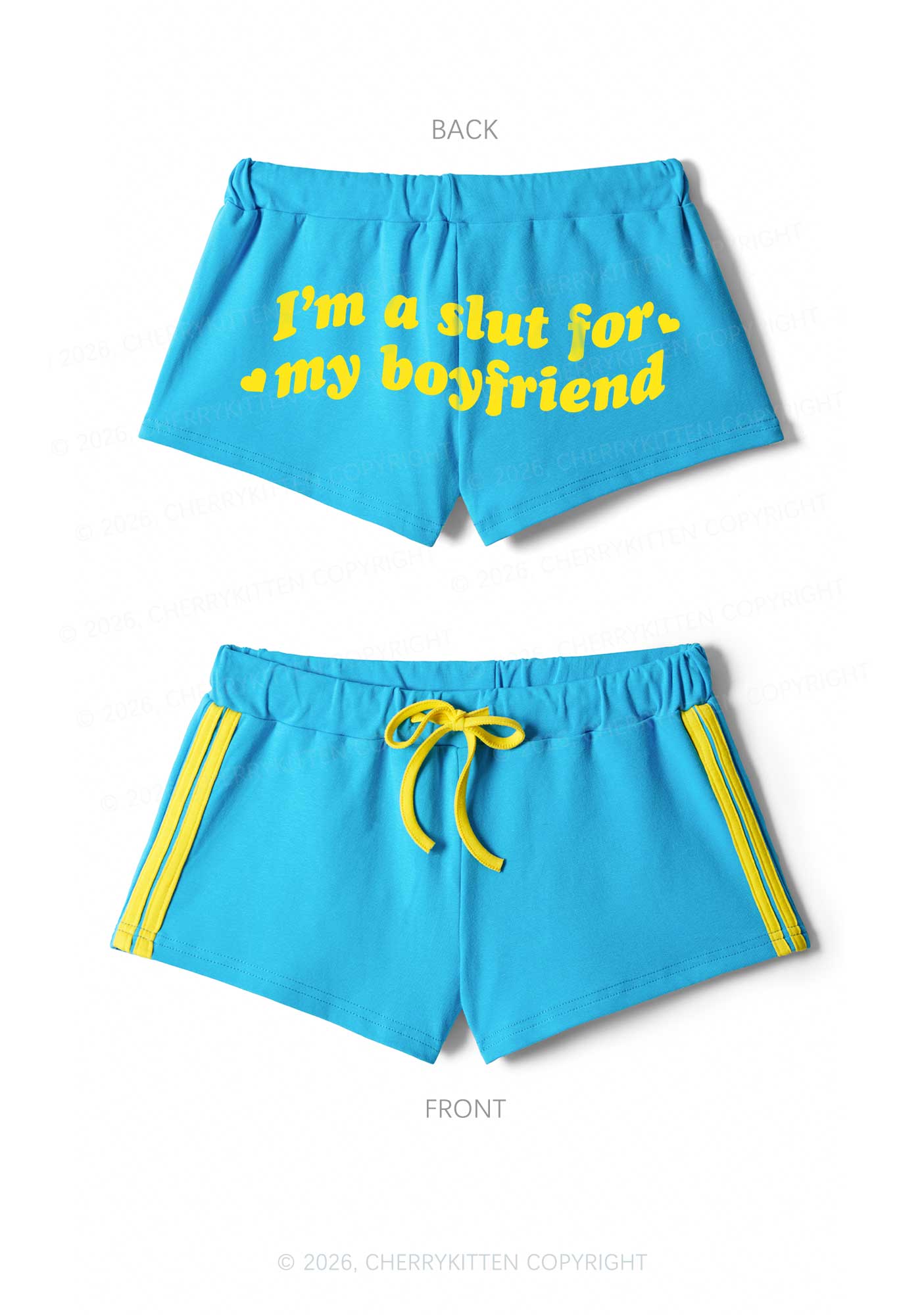 Slxt For My BF Valentine's Day Y2K Drawstring Mini Shorts Cherrykitten - Image 4