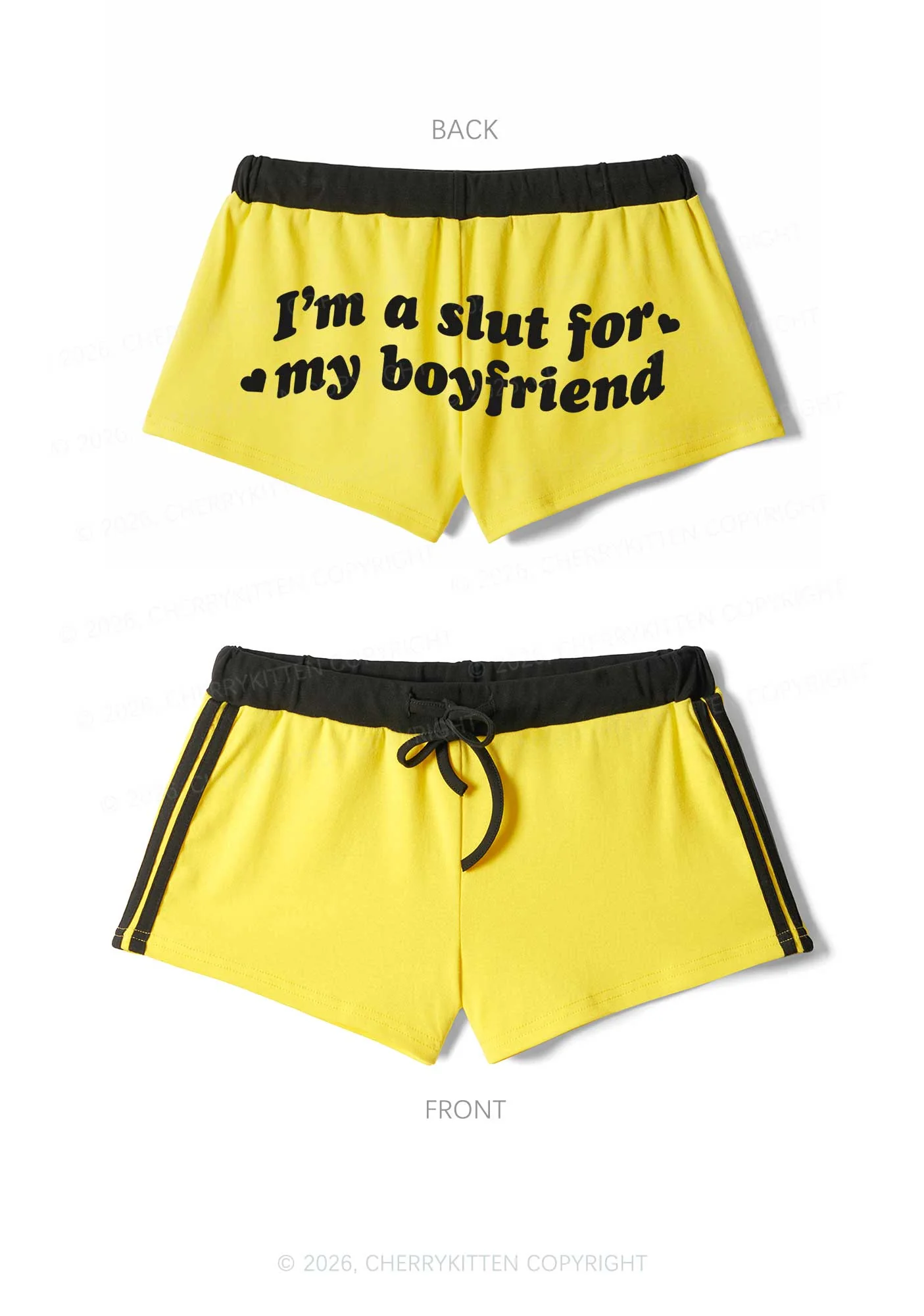 Slxt For My BF Valentine's Day Y2K Drawstring Mini Shorts Cherrykitten - Image 5