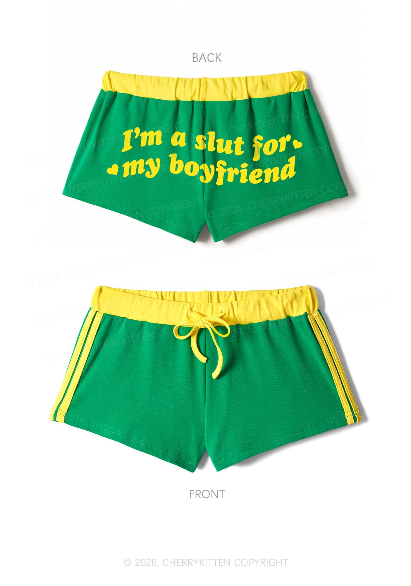 Slxt For My BF Valentine's Day Y2K Drawstring Mini Shorts Cherrykitten - Image 6