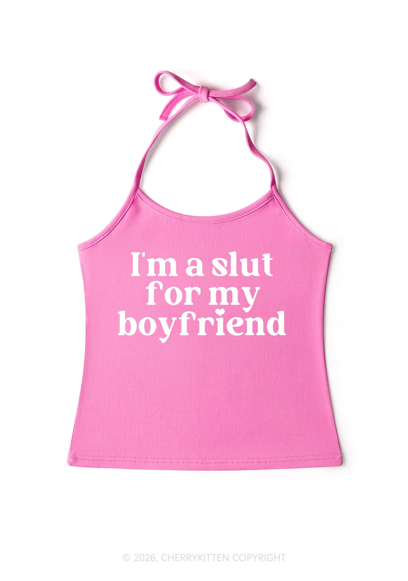 Slxt For My BF Valentine's Day Y2K Halter Neck Cami Cherrykitten - Image 5