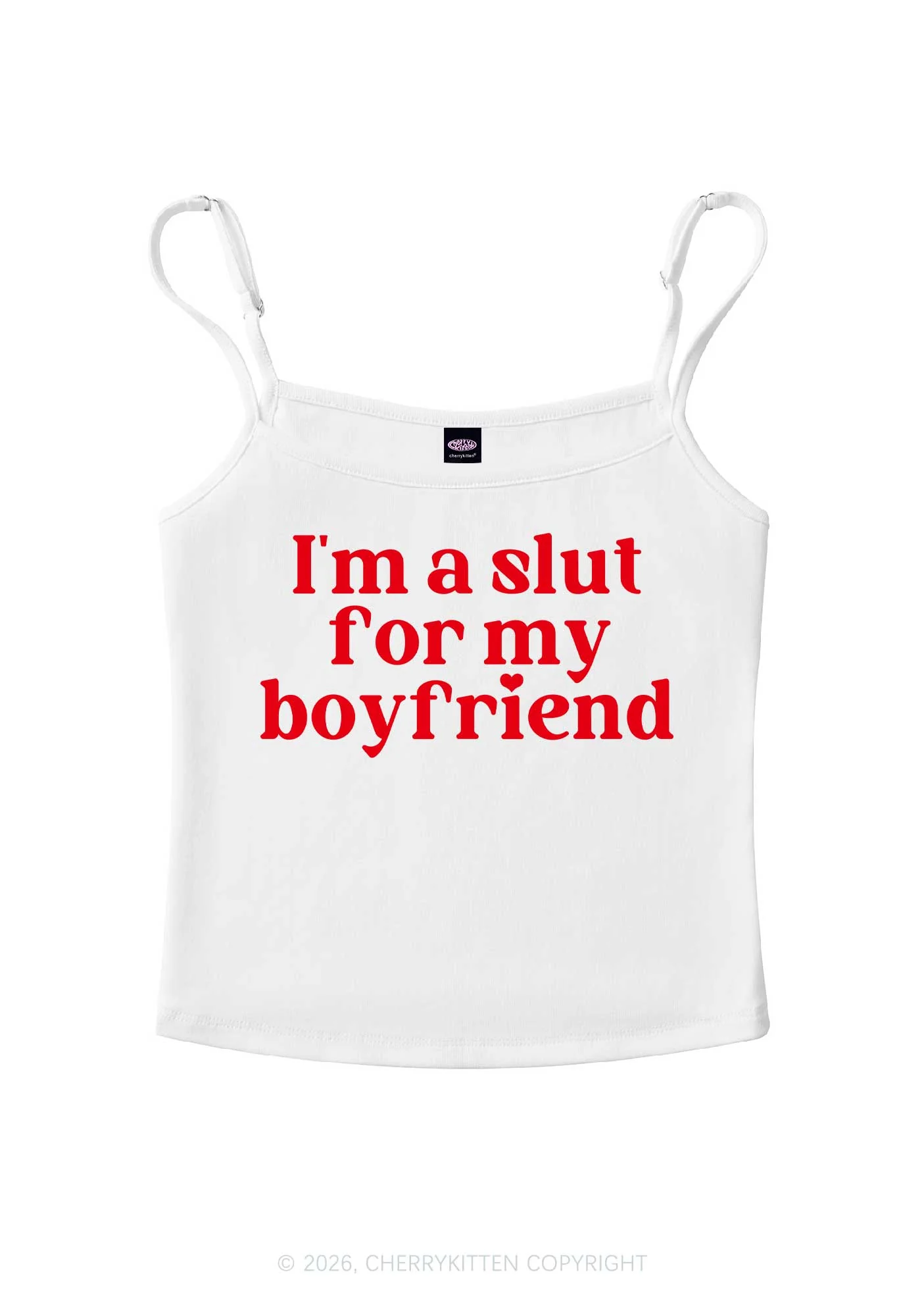 Slxt For My BF Valentine's Day Y2K Spaghetti Strap Cami Cherrykitten - Image 3