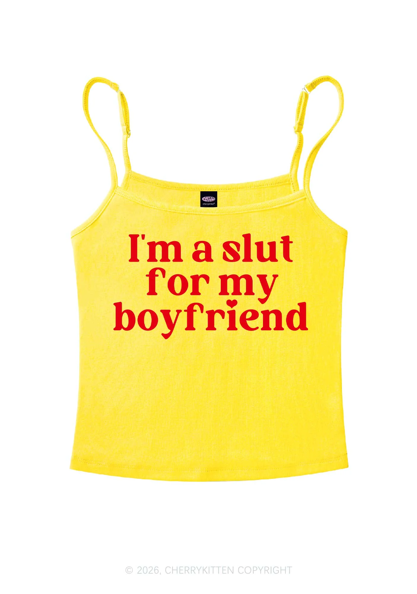 Slxt For My BF Valentine's Day Y2K Spaghetti Strap Cami Cherrykitten - Image 4