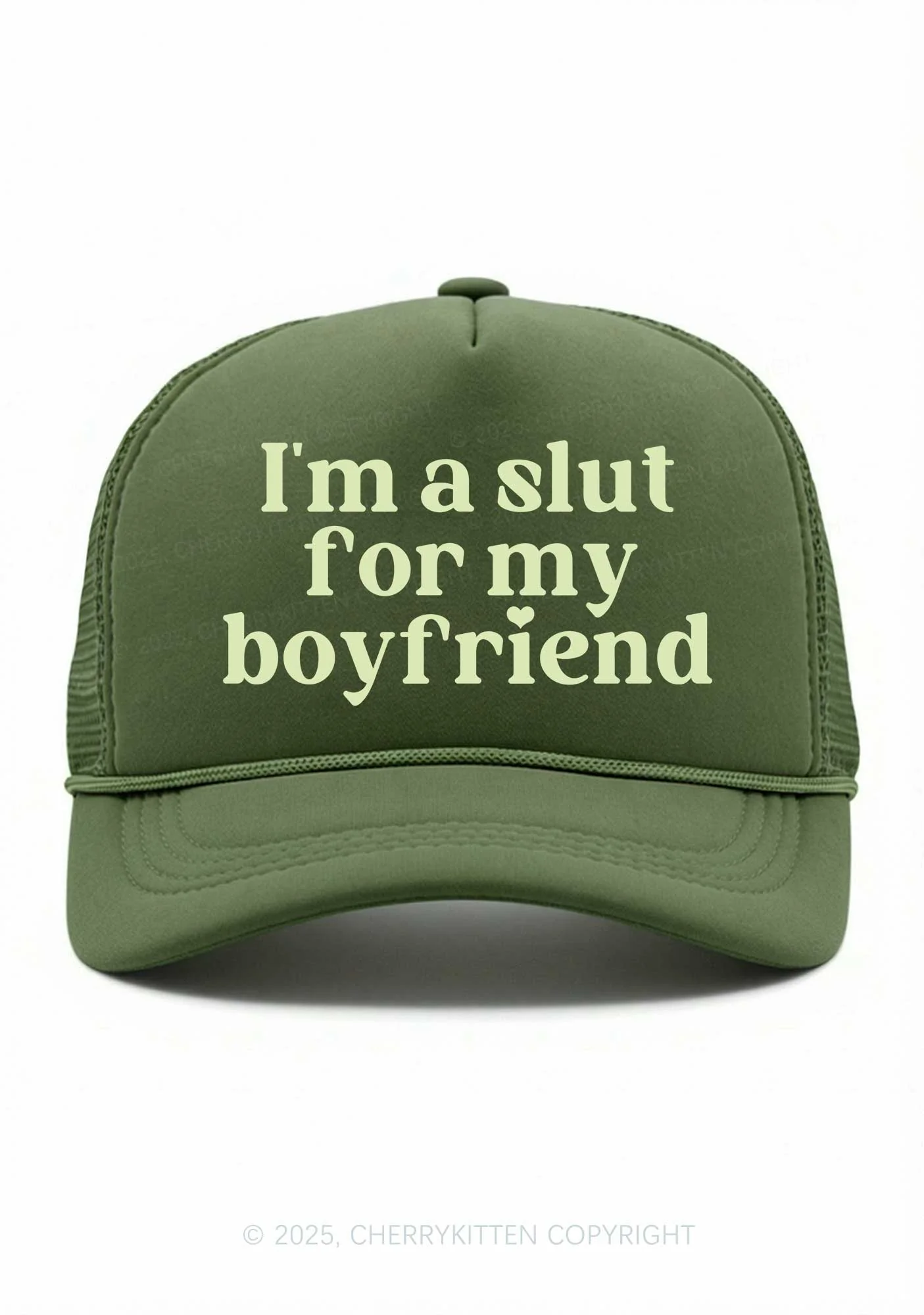 Slxt For My BF Valentine's Day Y2K Trucker Hat Cherrykitten - Image 11