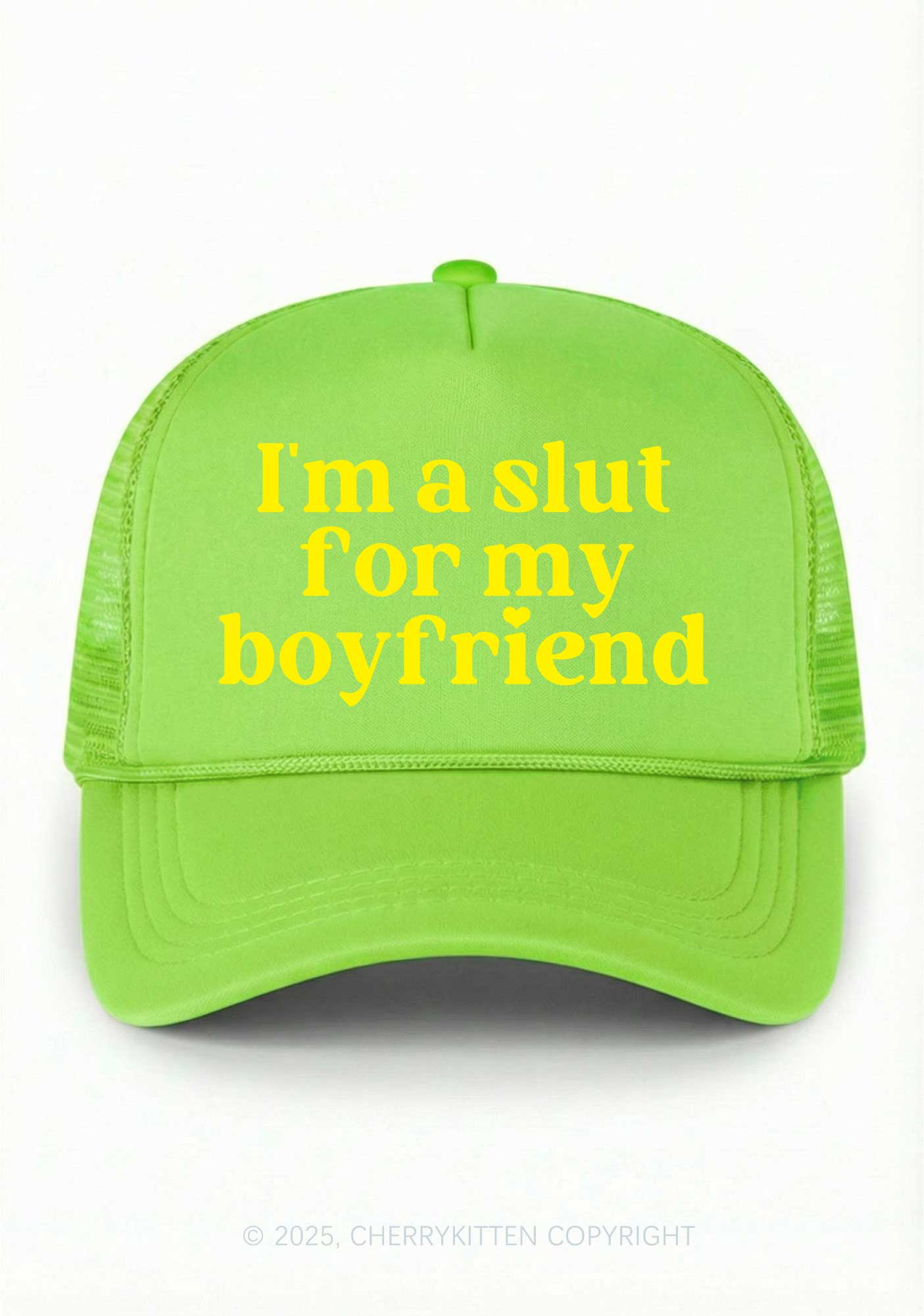 Slxt For My BF Valentine's Day Y2K Trucker Hat Cherrykitten - Image 12