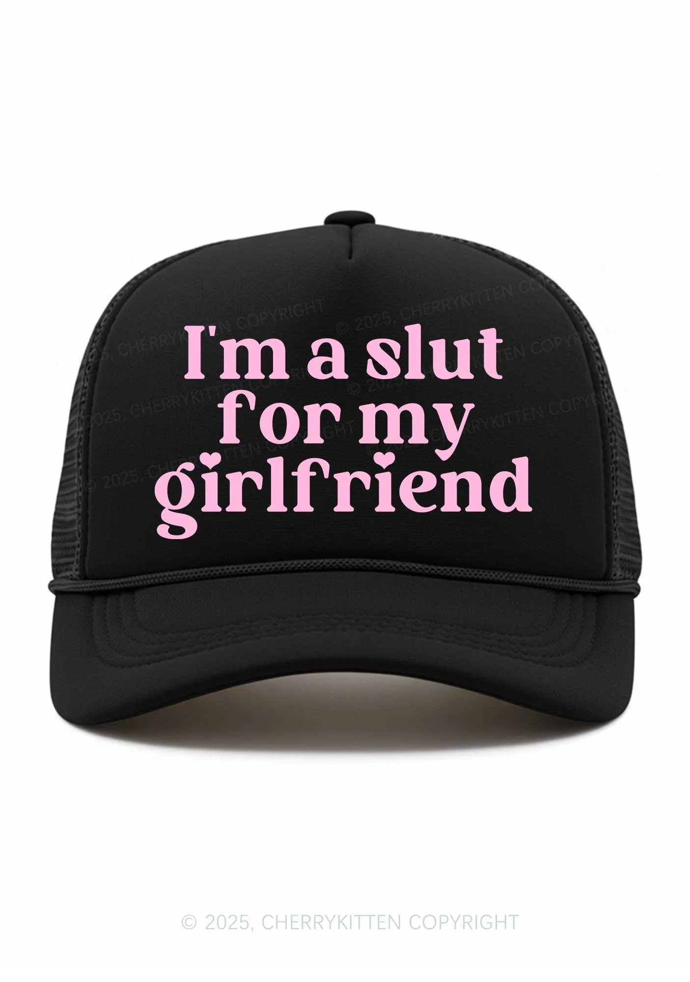 Slxt For My BF Valentine's Day Y2K Trucker Hat Cherrykitten - Image 3