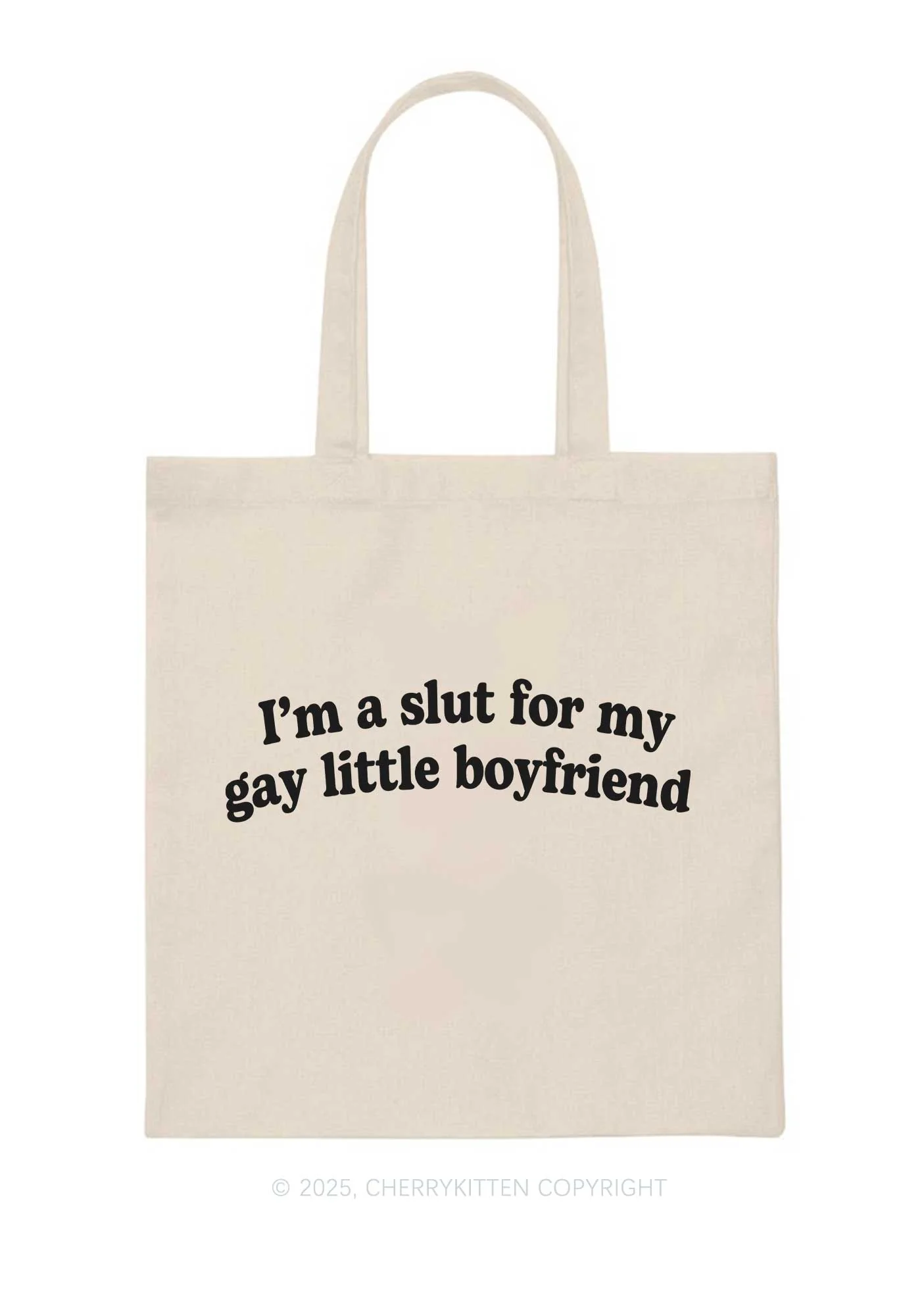 Slxt For My Gay BF Pride Y2K Canvas Tote Bag Cherrykitten - Image 3