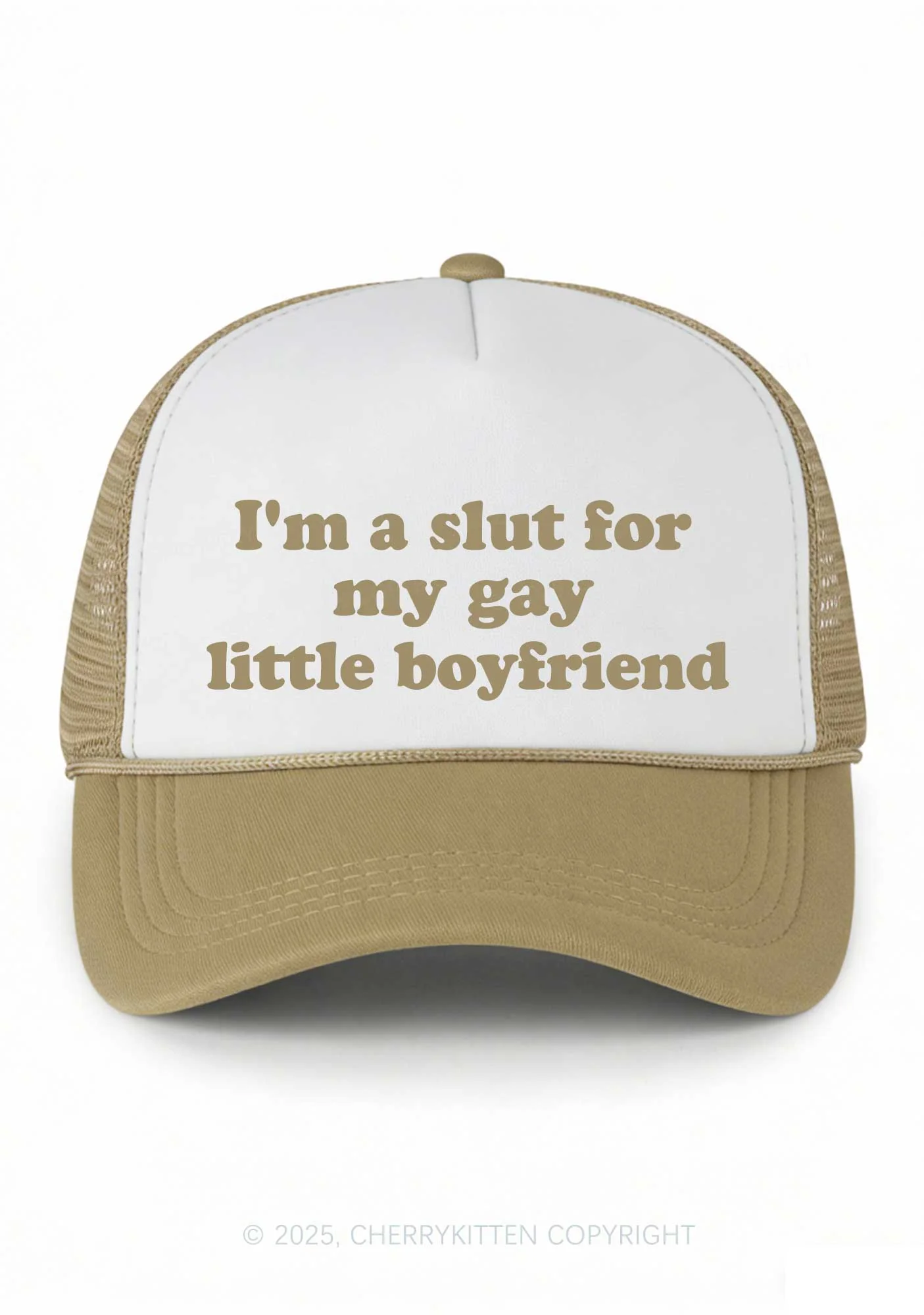 Slxt For My Gay BF Valentine's Day Y2K Colorblock Trucker Hat Cherrykitten - Image 16