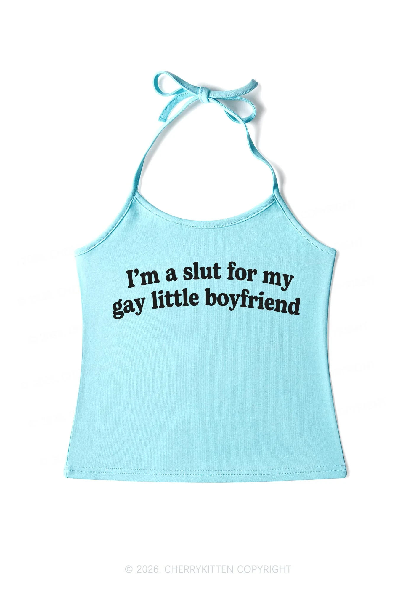 Slxt For My Gay BF Valentine's Day Y2K Halter Neck Cami Cherrykitten - Image 5