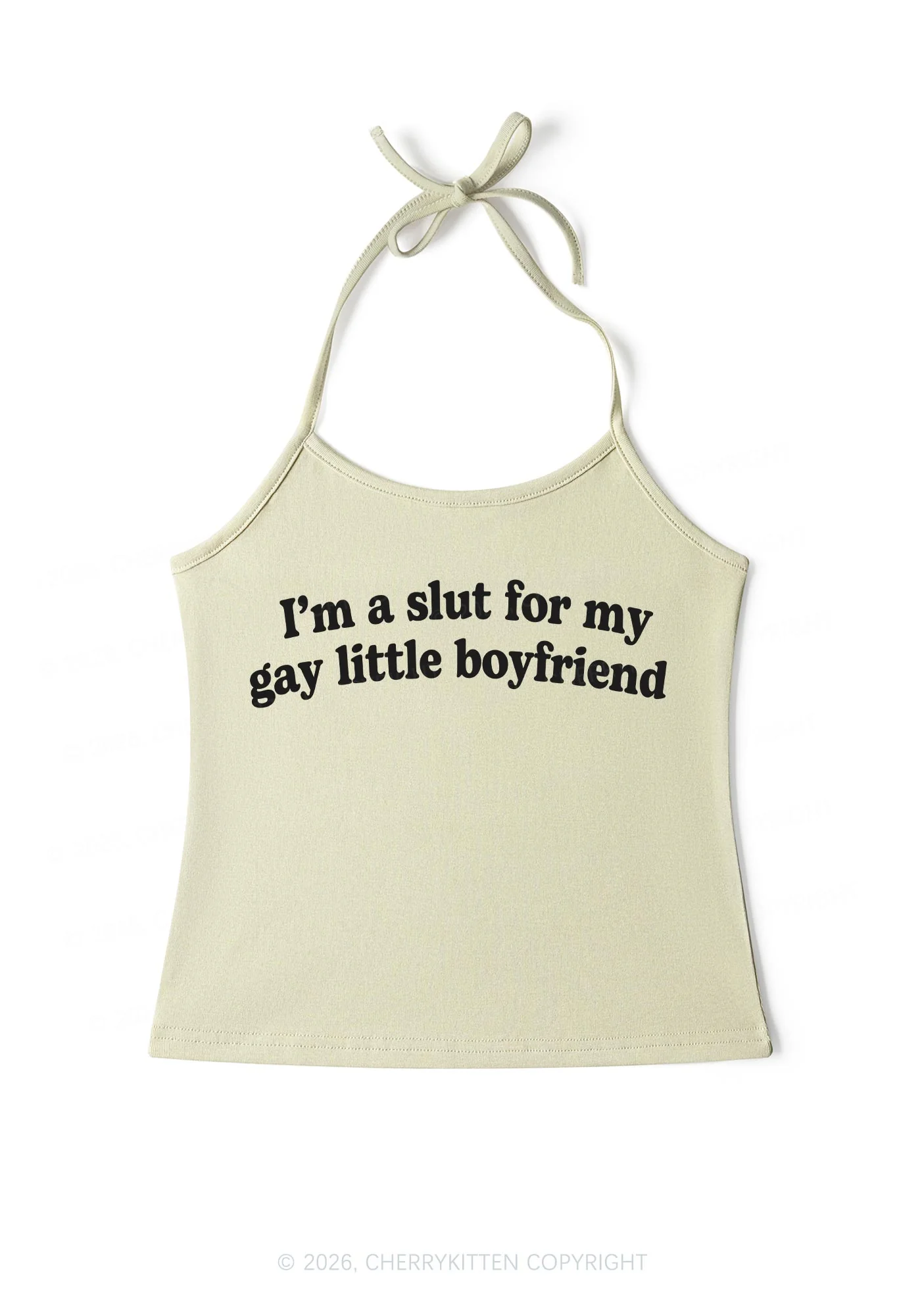 Slxt For My Gay BF Valentine's Day Y2K Halter Neck Cami Cherrykitten - Image 7