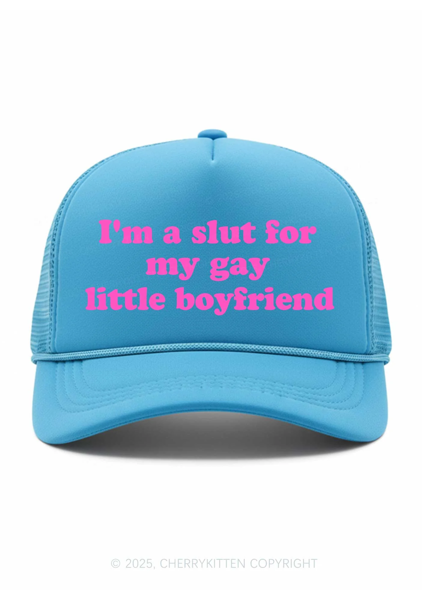 Slxt For My Gay BF Valentine's Day Y2K Trucker Hat Cherrykitten - Image 10