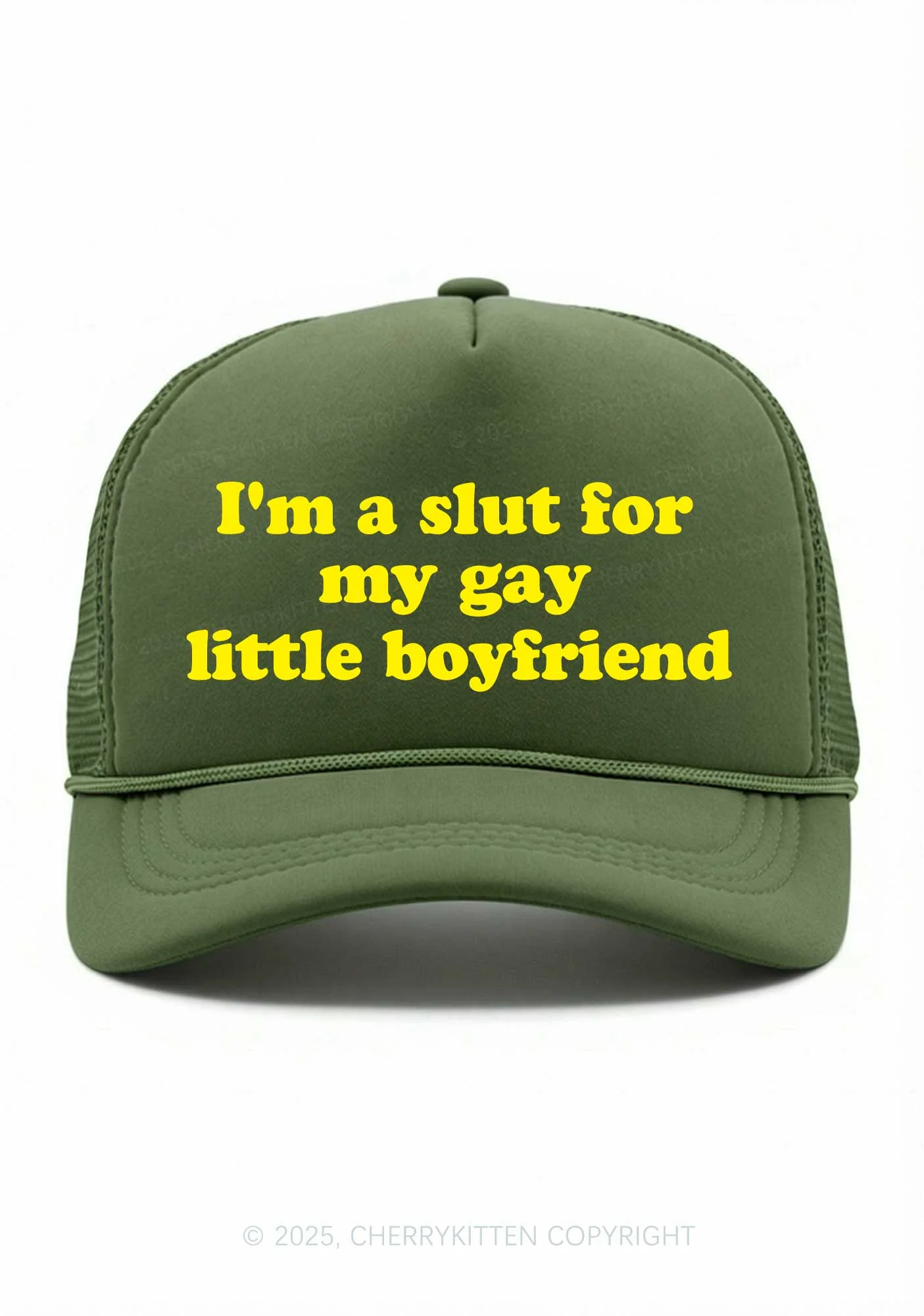 Slxt For My Gay BF Valentine's Day Y2K Trucker Hat Cherrykitten - Image 13