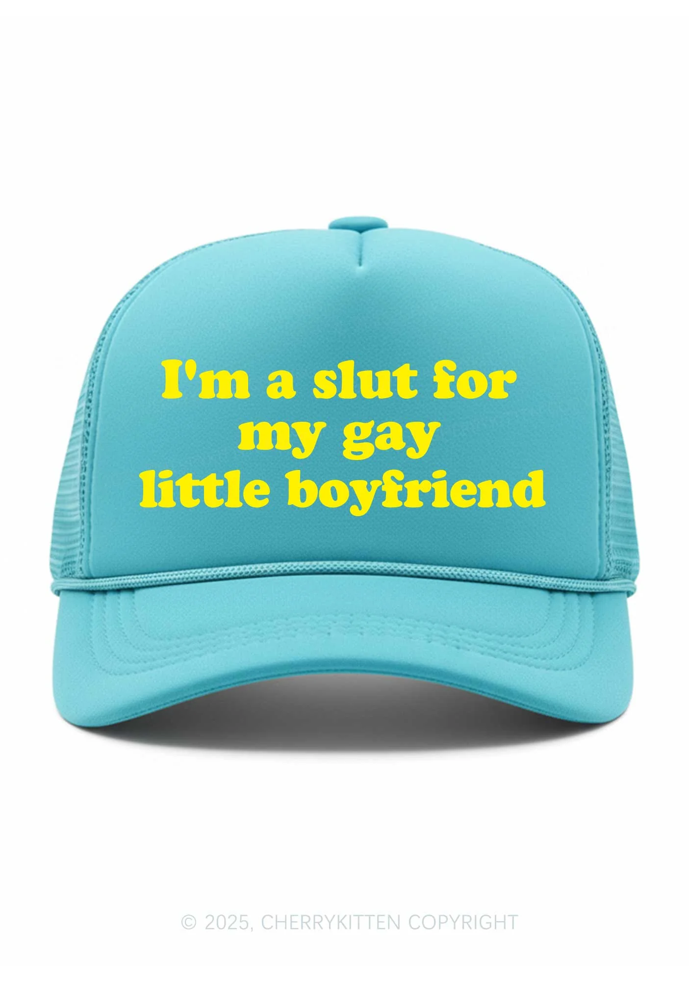 Slxt For My Gay BF Valentine's Day Y2K Trucker Hat Cherrykitten - Image 2