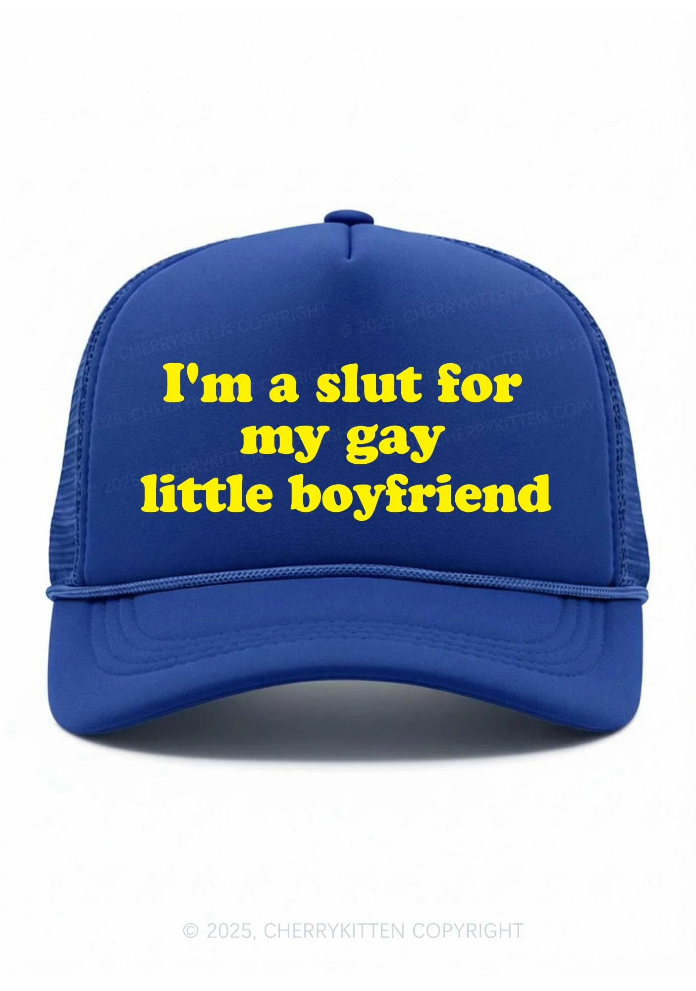 Slxt For My Gay BF Valentine's Day Y2K Trucker Hat Cherrykitten - Image 5