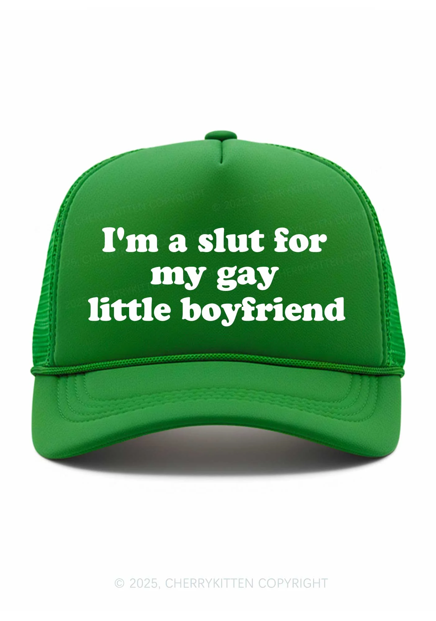 Slxt For My Gay BF Valentine's Day Y2K Trucker Hat Cherrykitten - Image 6