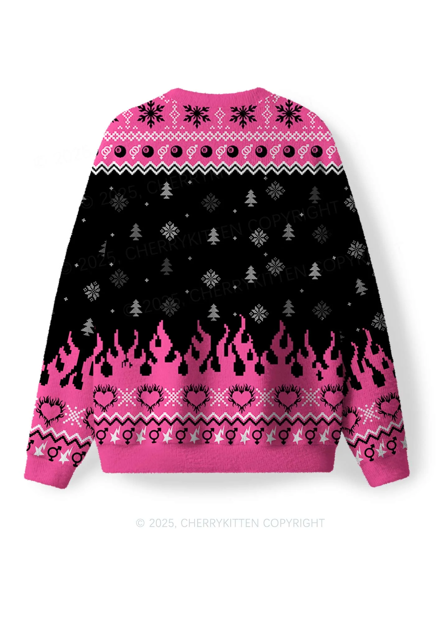 Slxt For My Gay BF Y2K Christmas Knit Sweatshirt Cherrykitten - Image 2