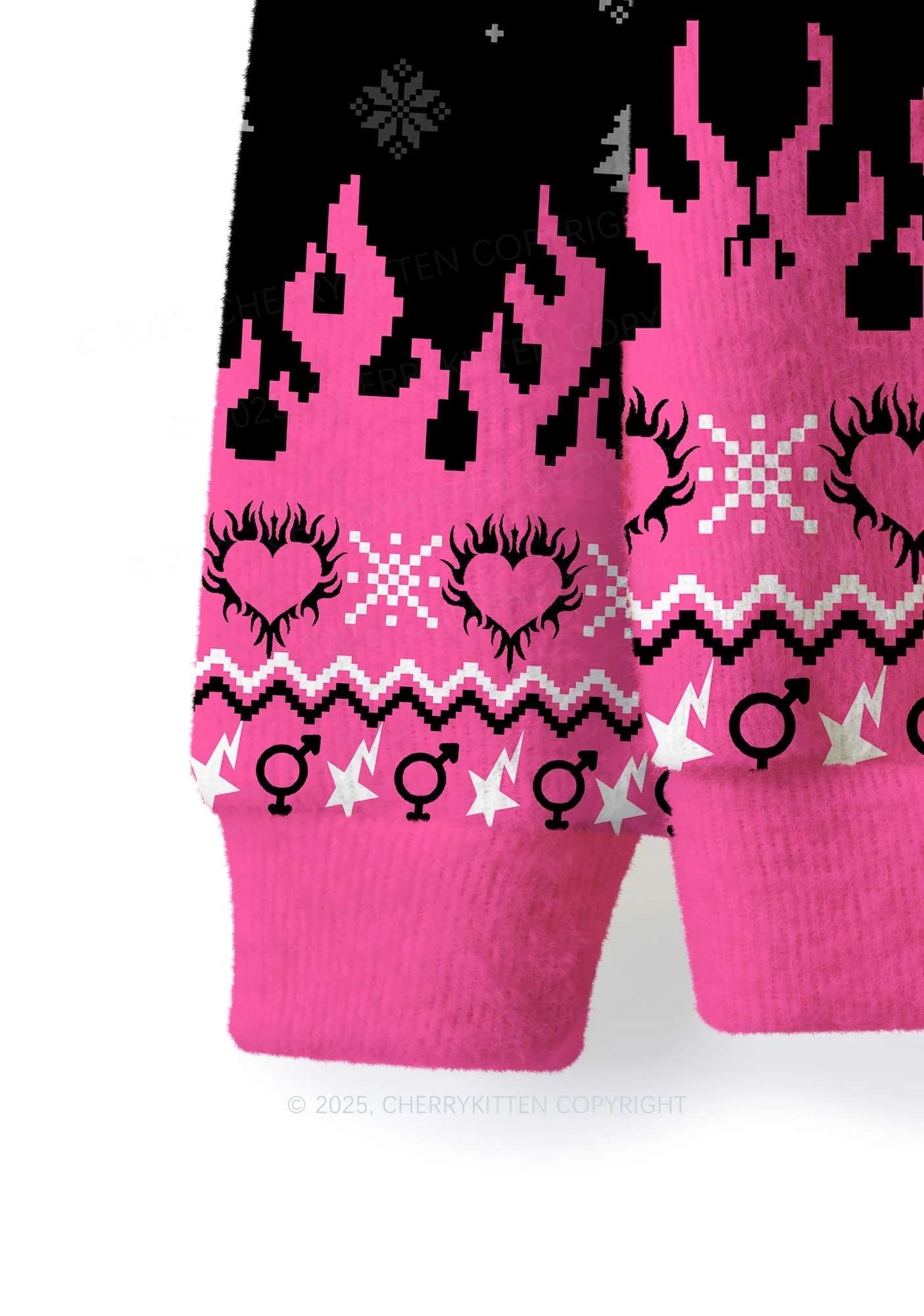 Slxt For My Gay BF Y2K Christmas Knit Sweatshirt Cherrykitten - Image 3