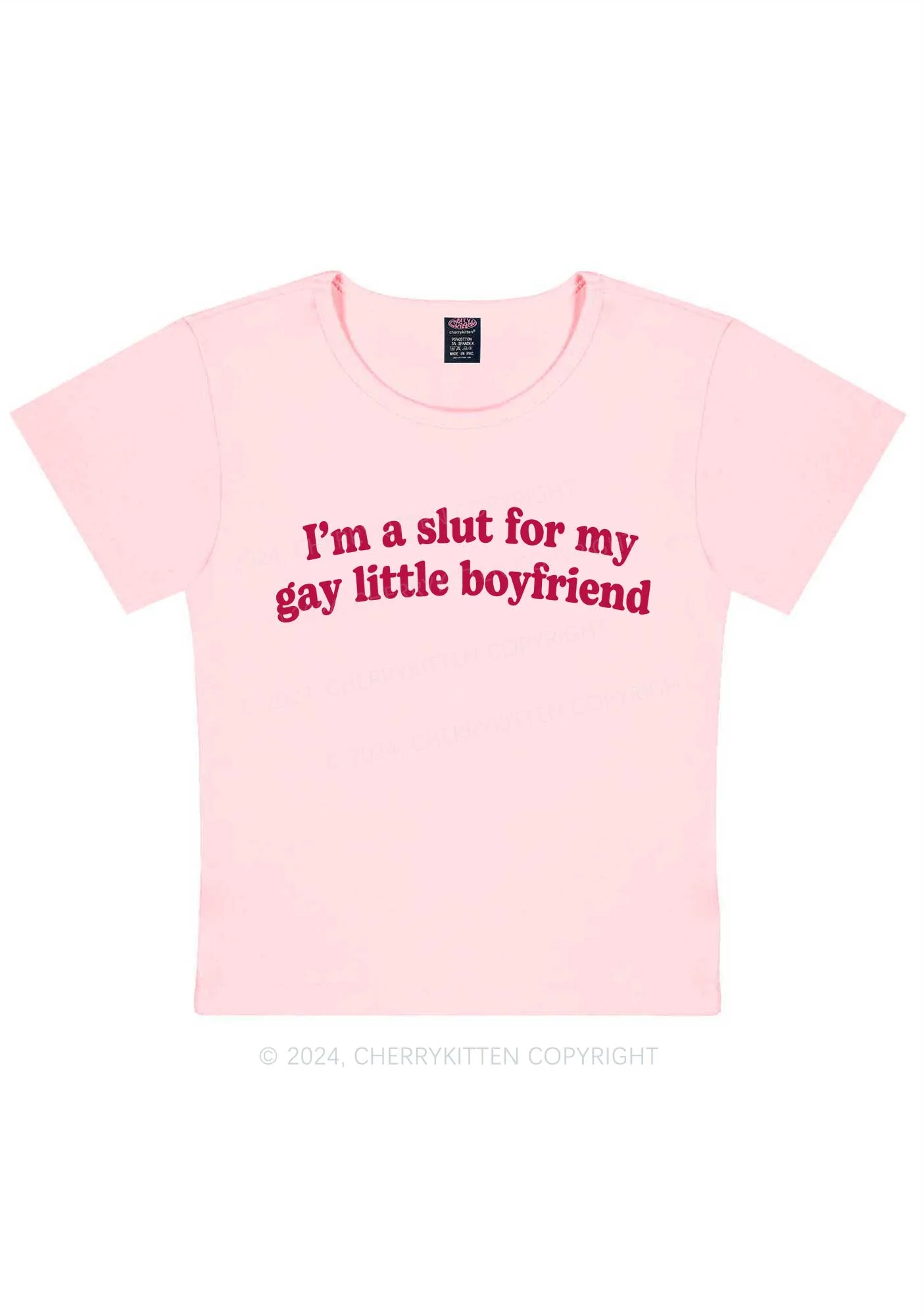 Slxt For My Gay BF Y2K Valentine's Day Baby Tee Cherrykitten - Image 12