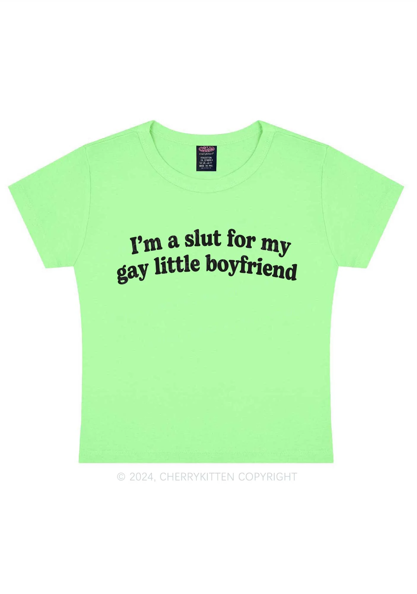 Slxt For My Gay BF Y2K Valentine's Day Baby Tee Cherrykitten - Image 13