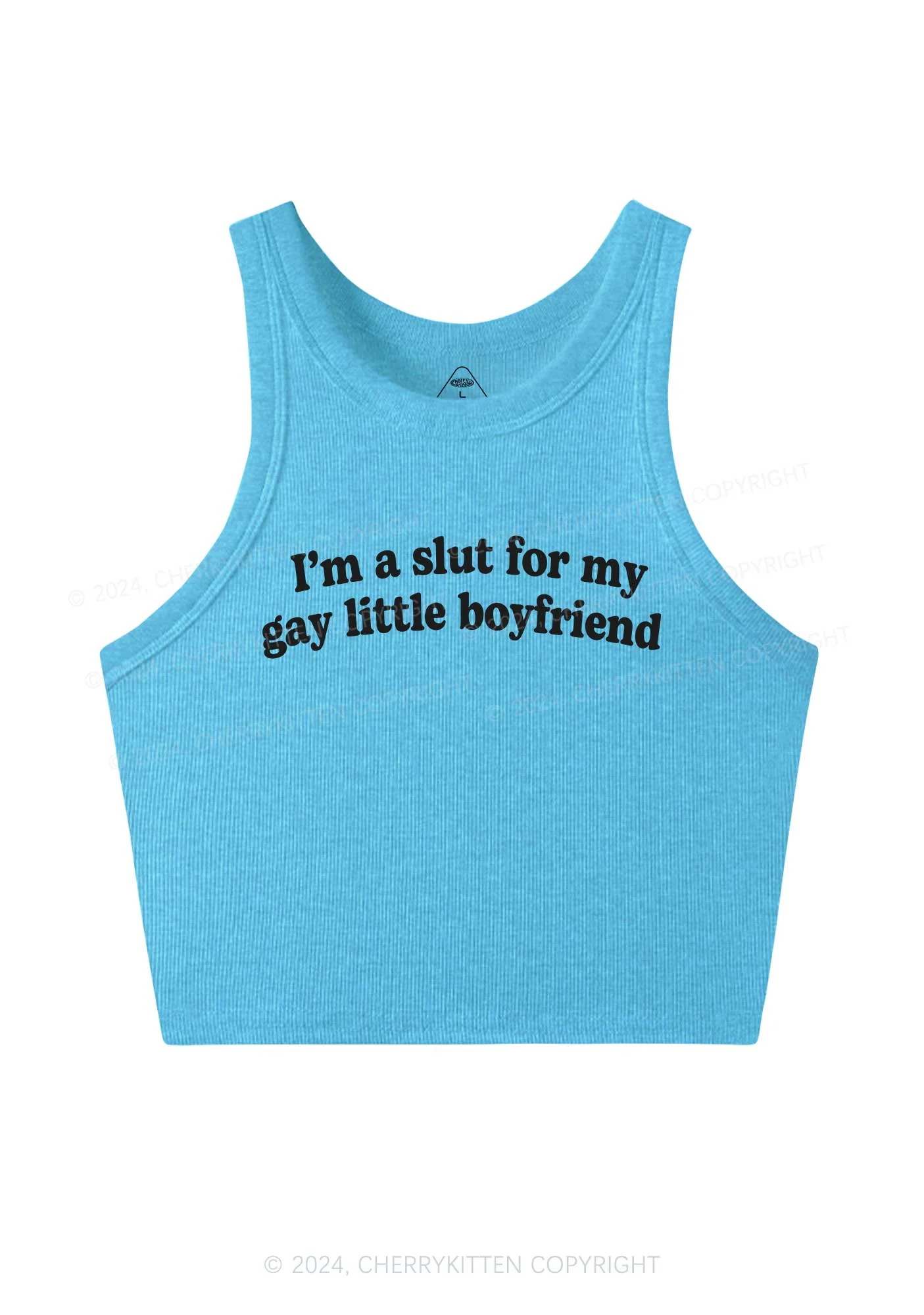 Slxt For My Gay BF Y2K Valentine's Day Crop Tank Top Cherrykitten - Image 6