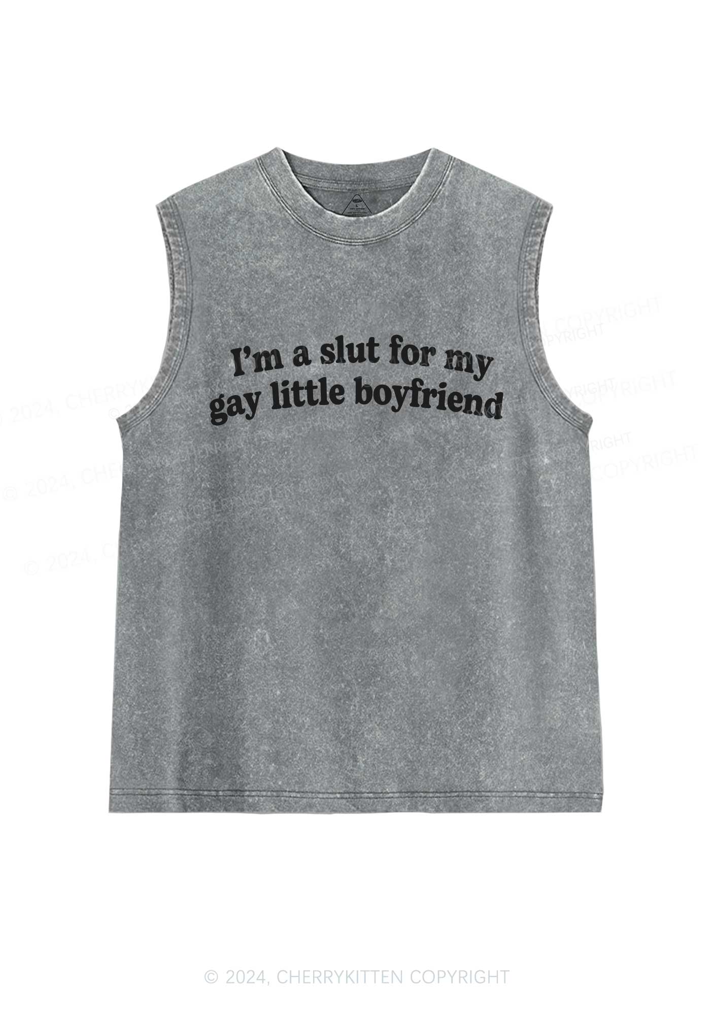 Slxt For My Gay BF Y2K Valentine's Day Washed Tank Cherrykitten - Image 6