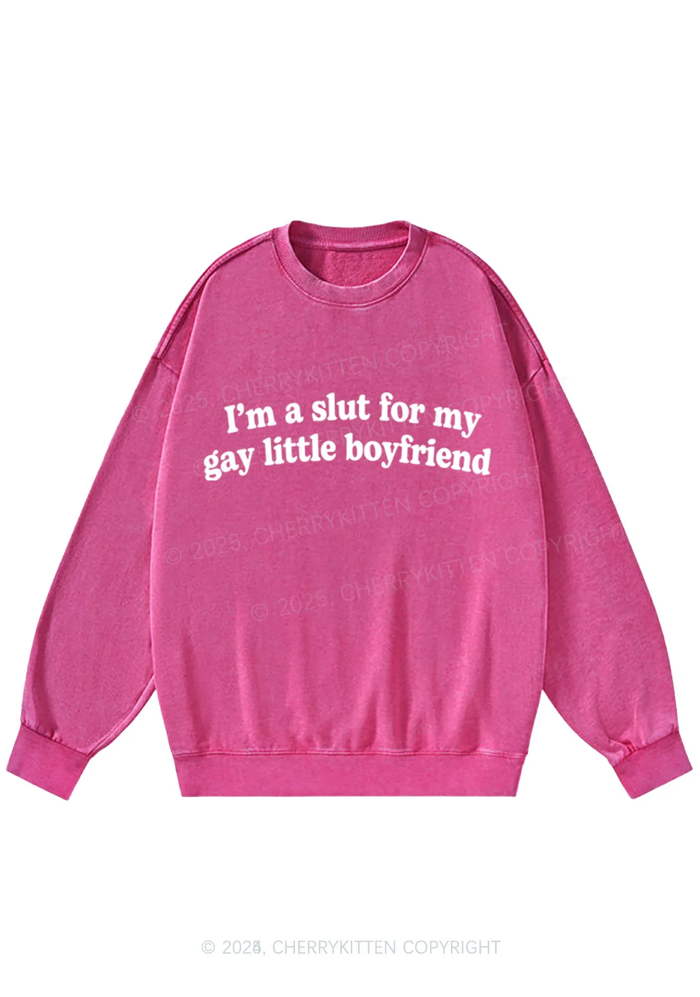 Slxt For My Gay BF Y2K Washed Sweatshirts Cherrykitten - Image 3