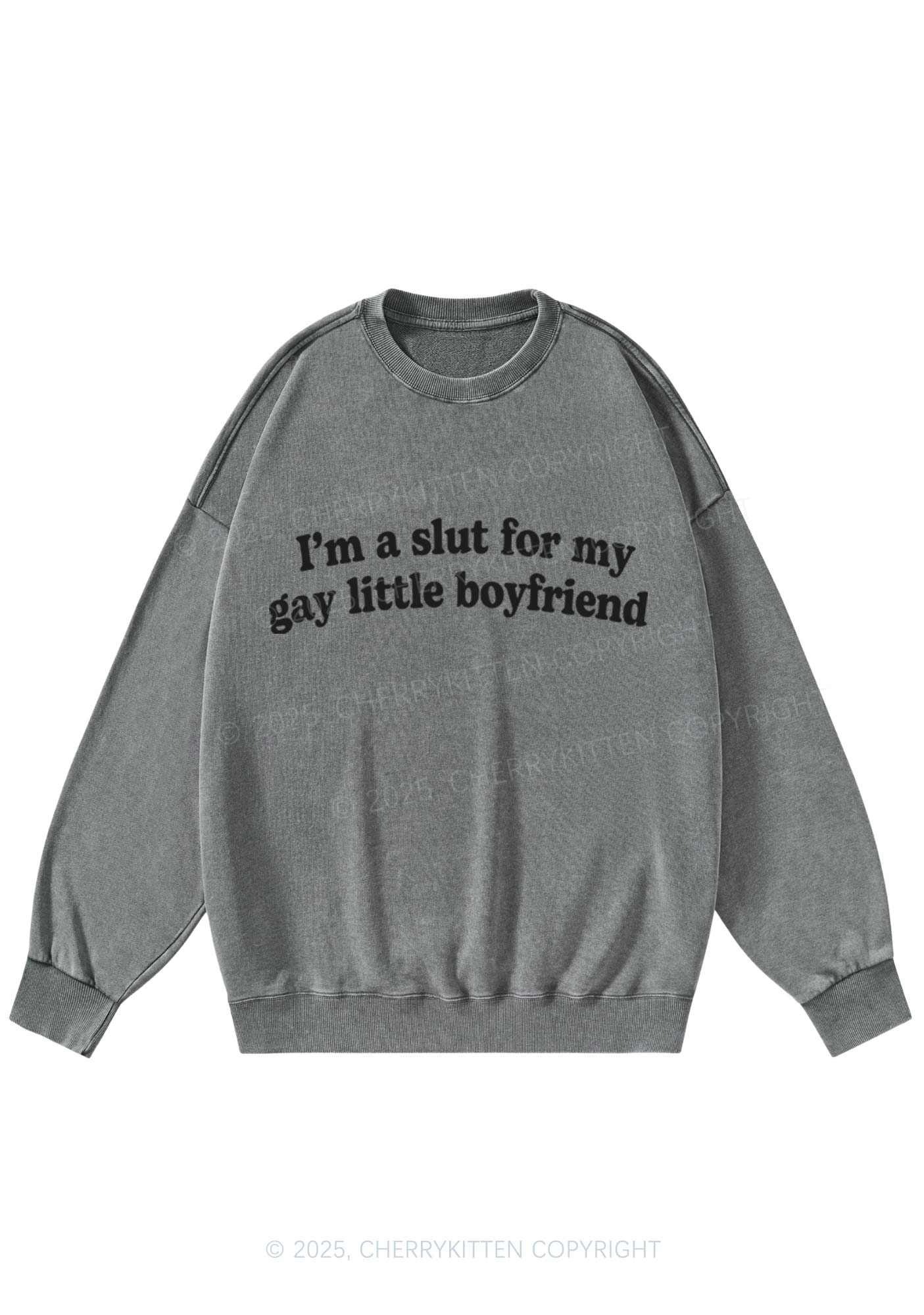 Slxt For My Gay BF Y2K Washed Sweatshirts Cherrykitten - Image 5