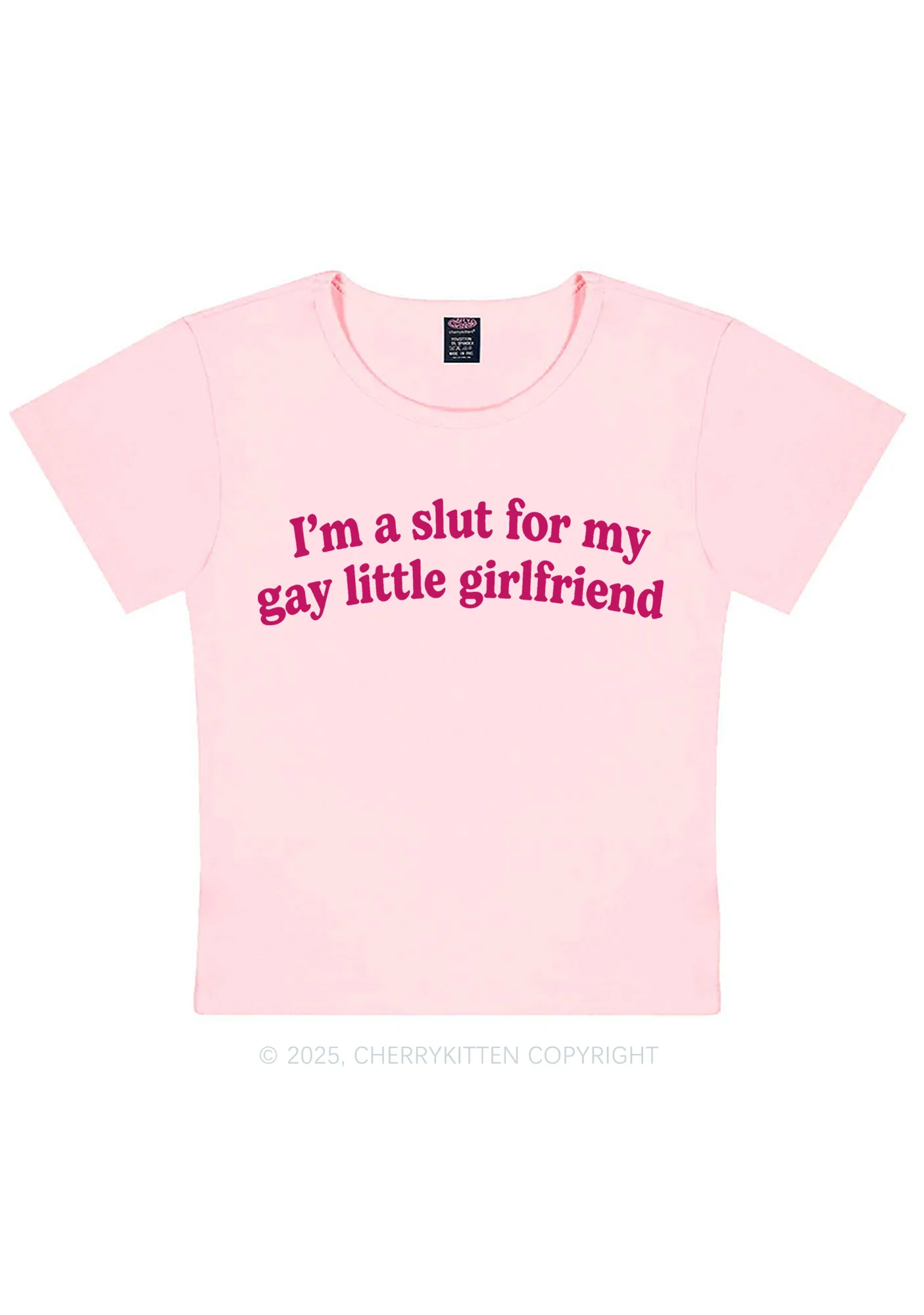Slxt For My Gay GF Valentine's Day Y2K Baby Tee Cherrykitten - Image 11
