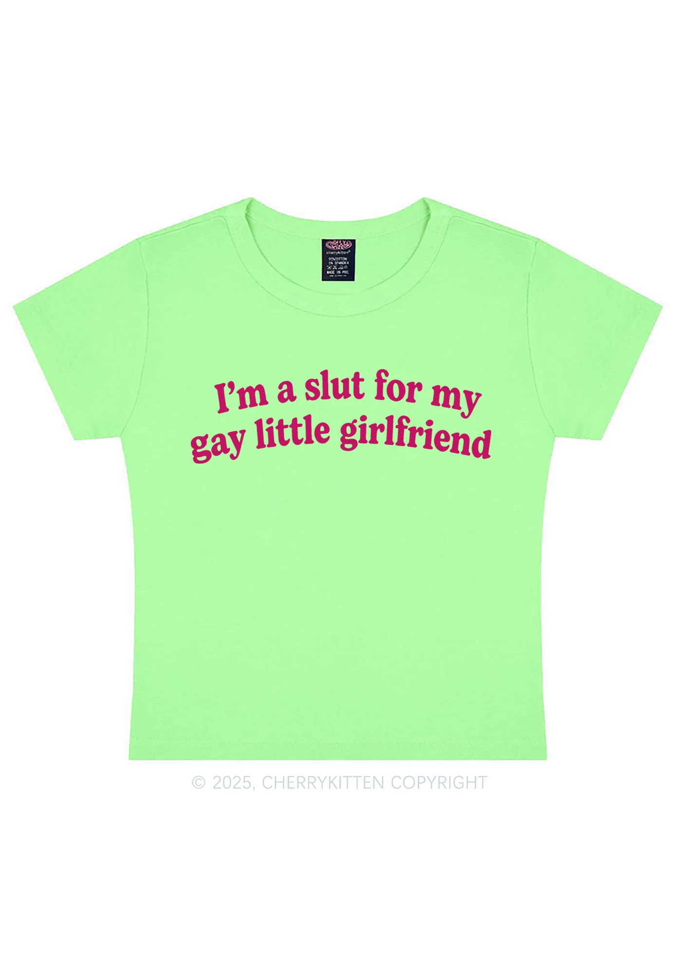 Slxt For My Gay GF Valentine's Day Y2K Baby Tee Cherrykitten - Image 12