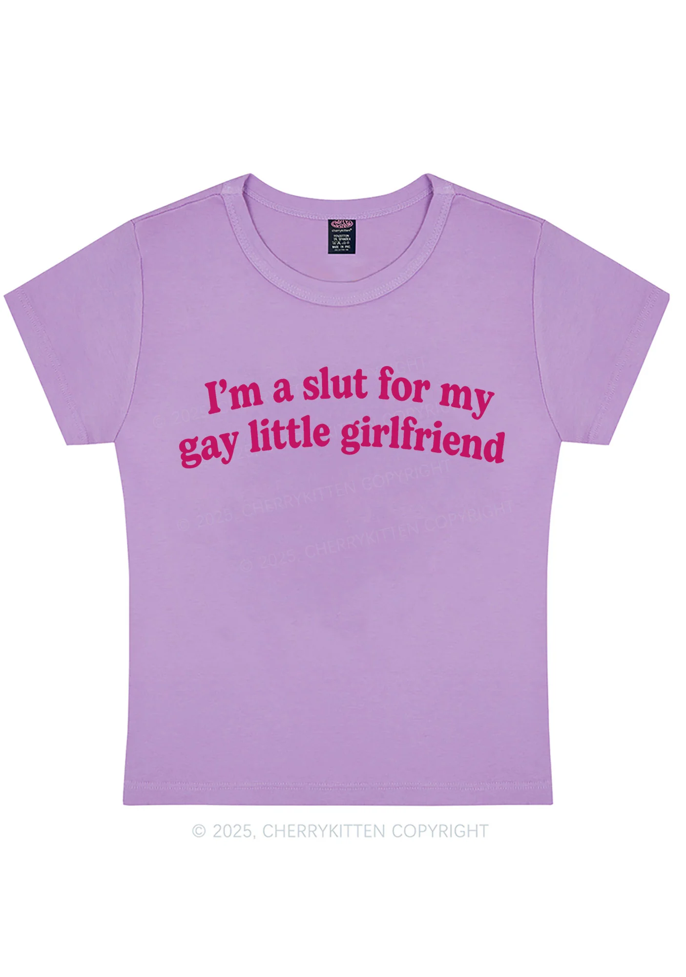 Slxt For My Gay GF Valentine's Day Y2K Baby Tee Cherrykitten - Image 7
