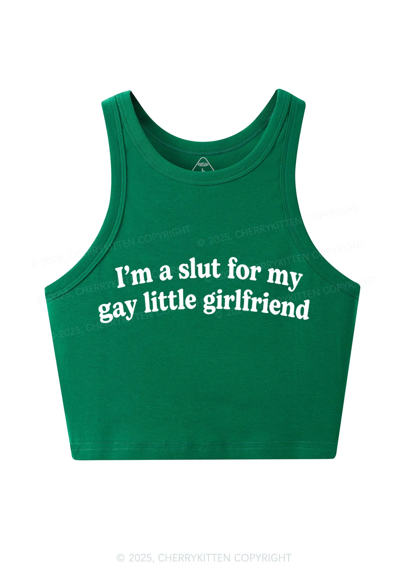 Slxt For My Gay GF Valentine's Day Y2K Crop Tank Top Cherrykitten - Image 5