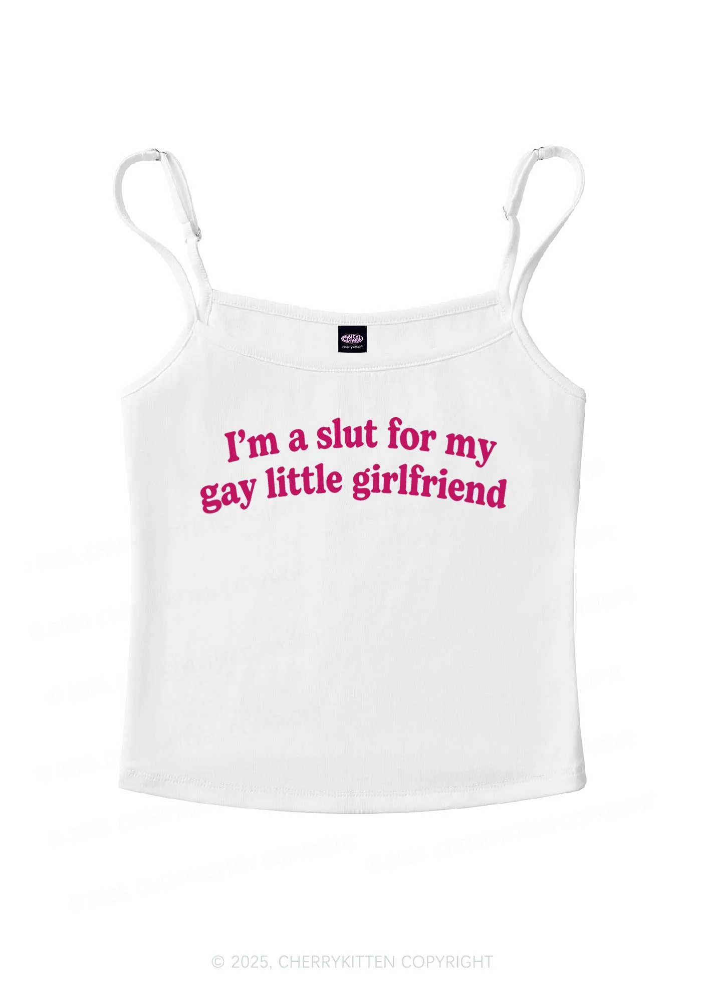 Slxt For My Gay GF Valentine's Day Y2K Spaghetti Strap Cami Cherrykitten - Image 3