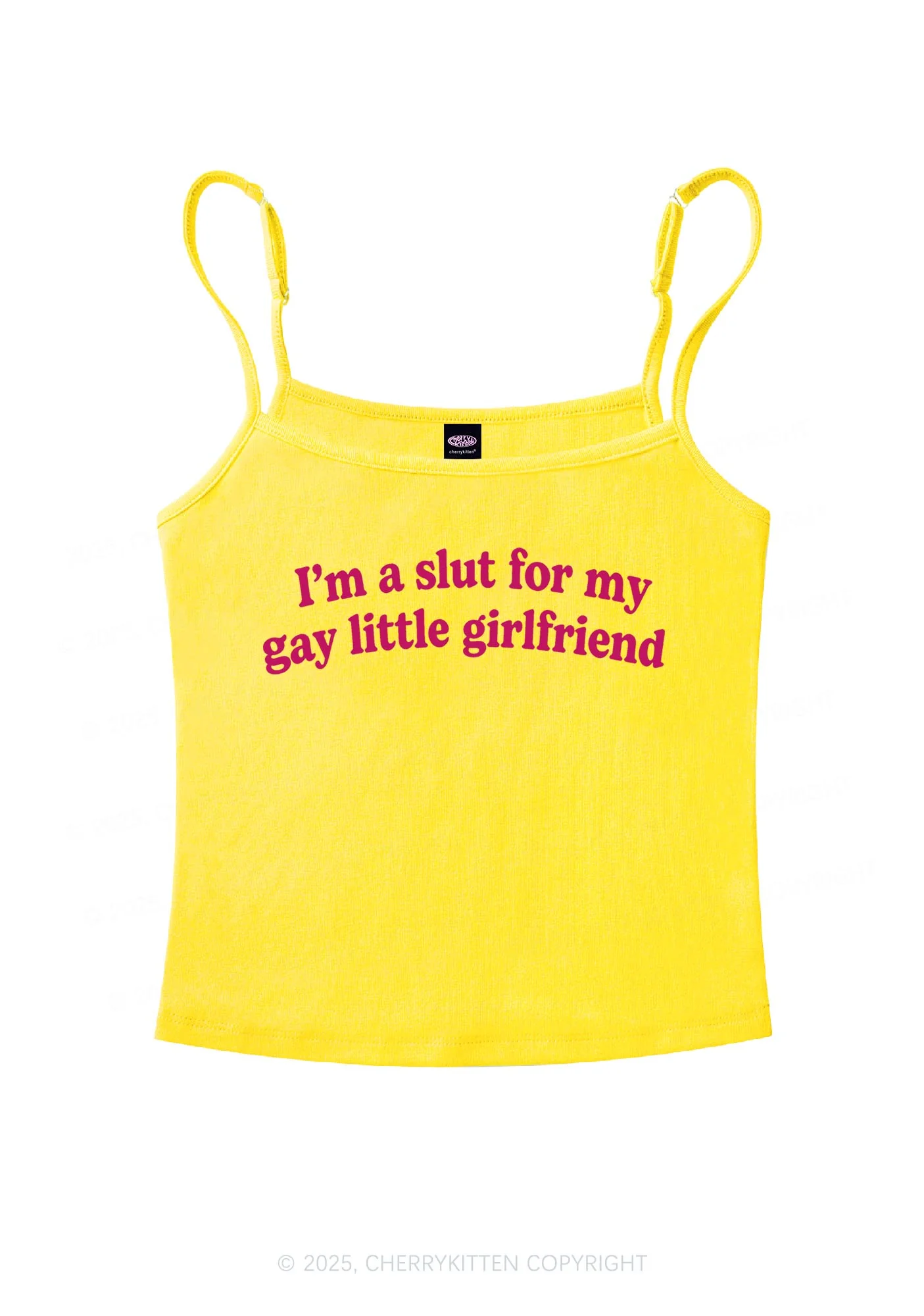 Slxt For My Gay GF Valentine's Day Y2K Spaghetti Strap Cami Cherrykitten - Image 5