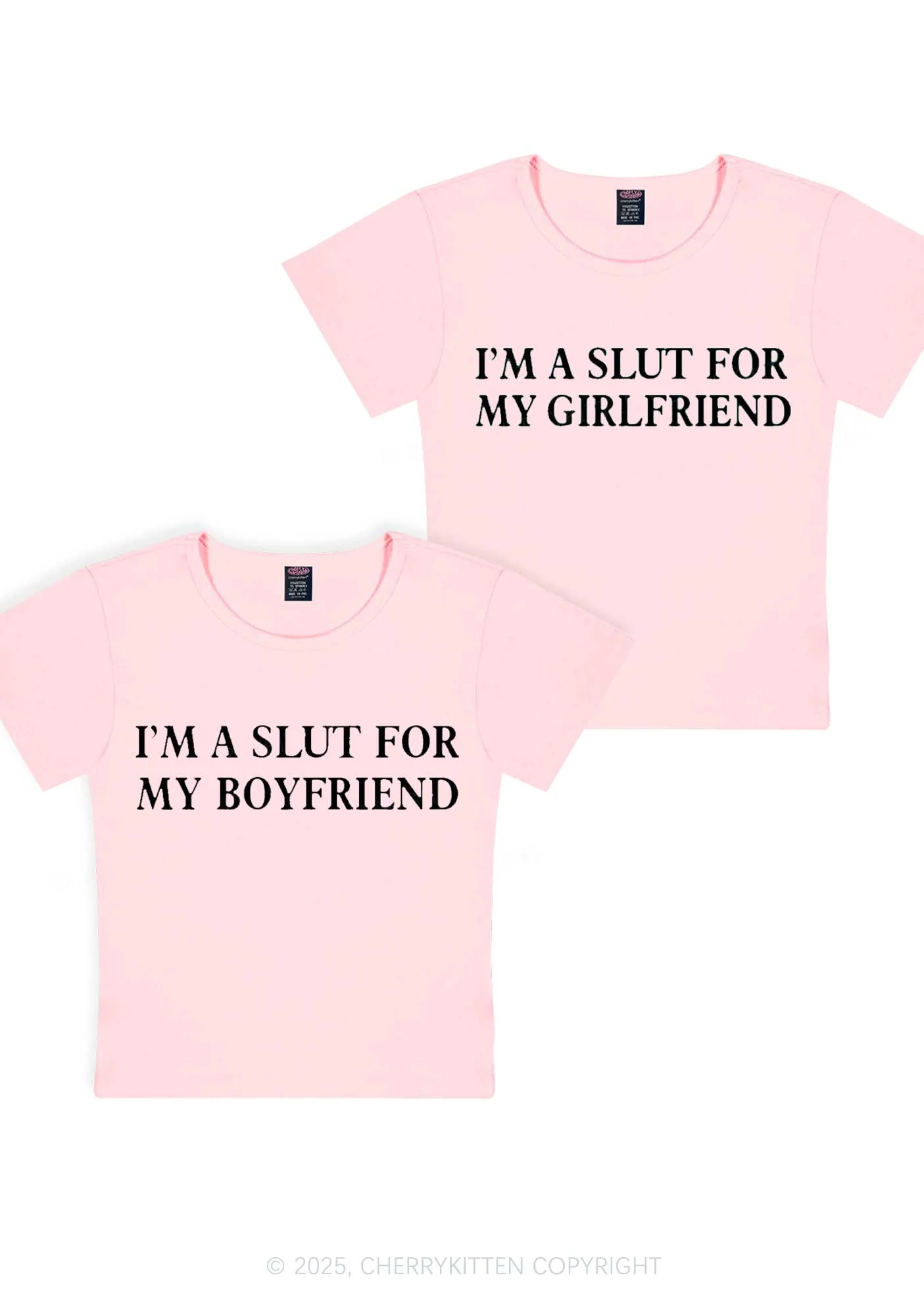 Slxt For My GF BF Y2K Valentine's Day Baby Tee Cherrykitten - Image 10