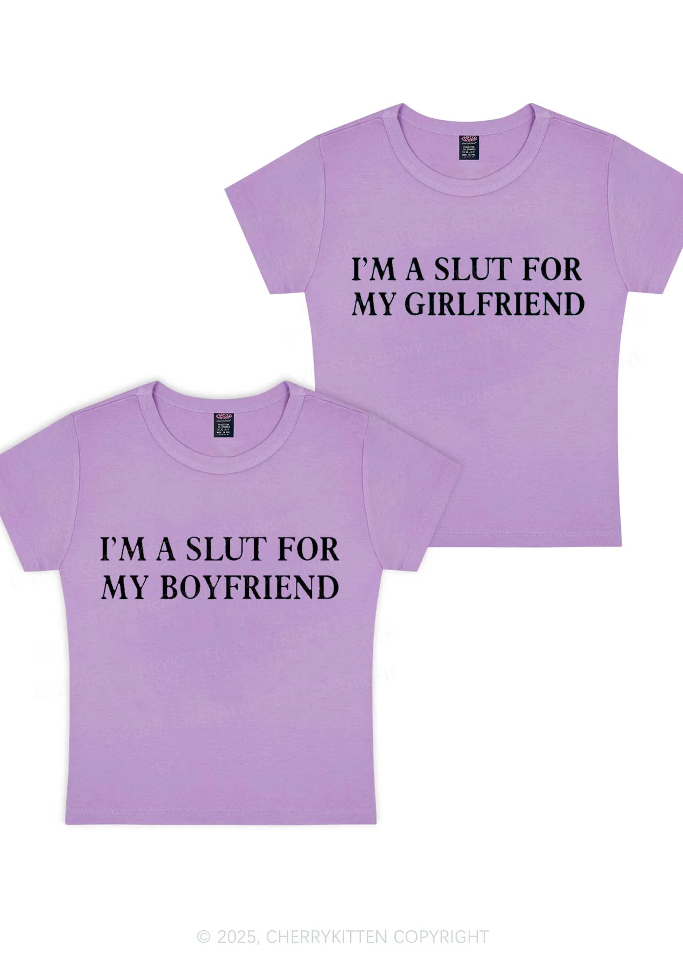 Slxt For My GF BF Y2K Valentine's Day Baby Tee Cherrykitten - Image 5