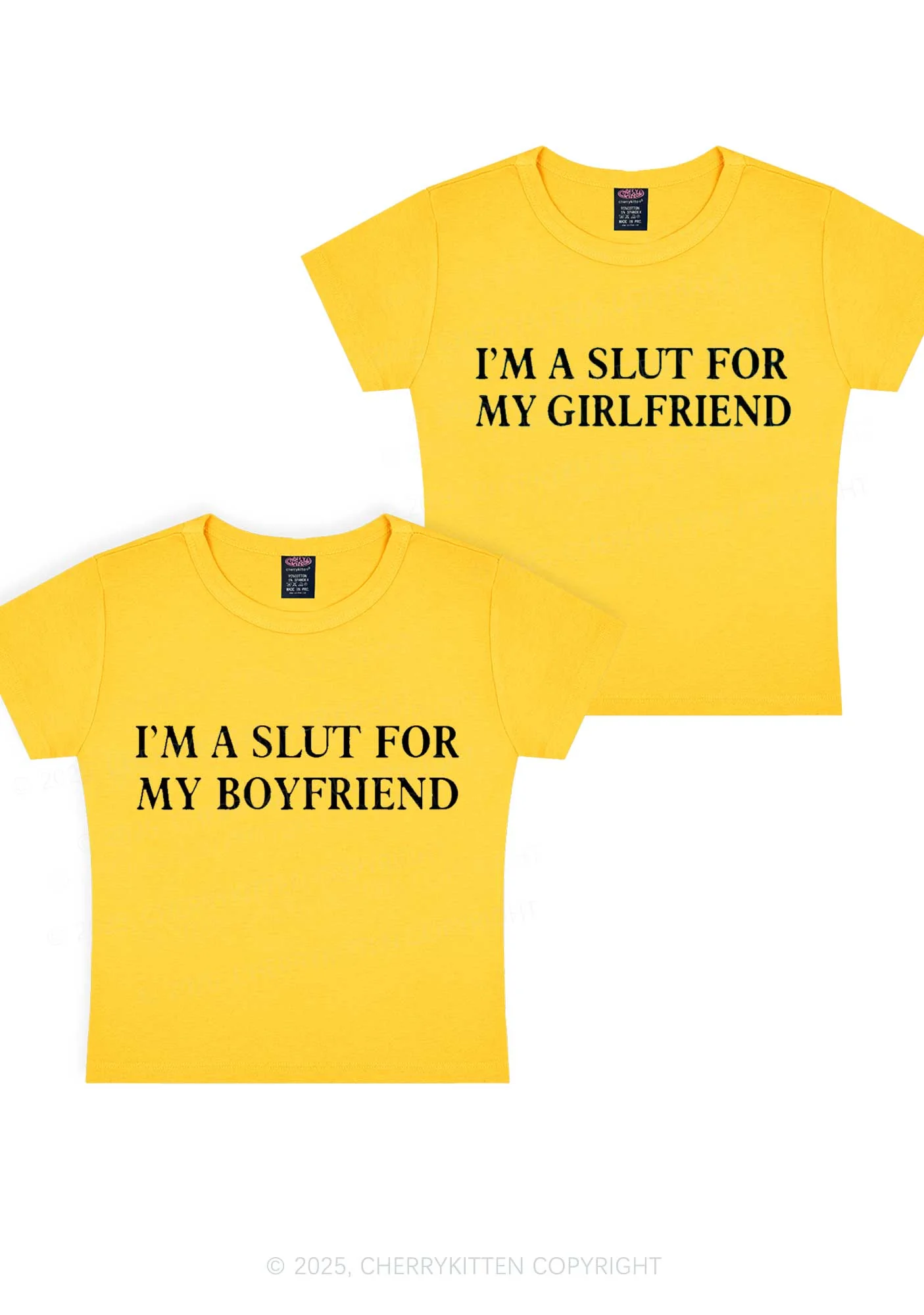 Slxt For My GF BF Y2K Valentine's Day Baby Tee Cherrykitten - Image 6