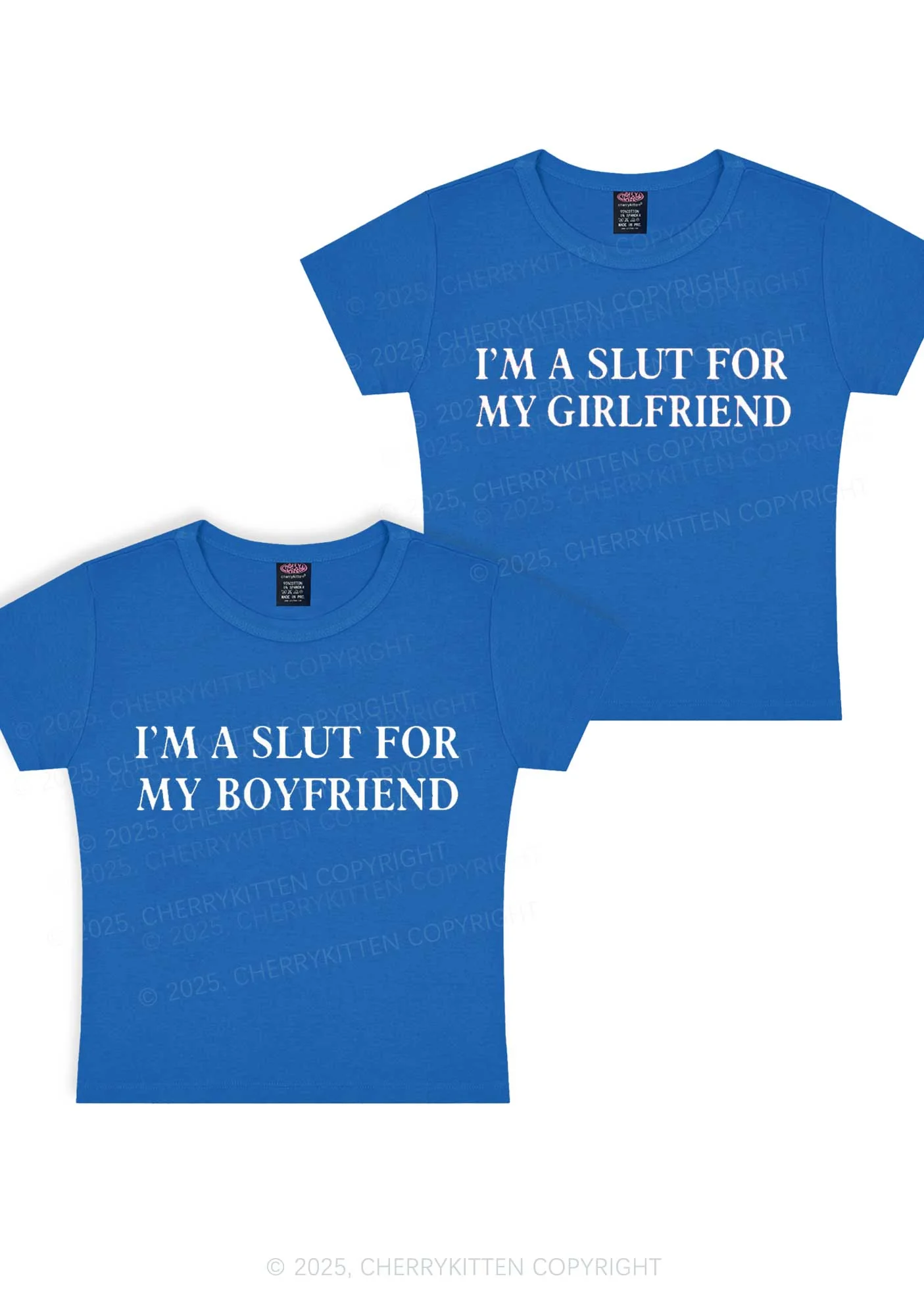 Slxt For My GF BF Y2K Valentine's Day Baby Tee Cherrykitten - Image 9