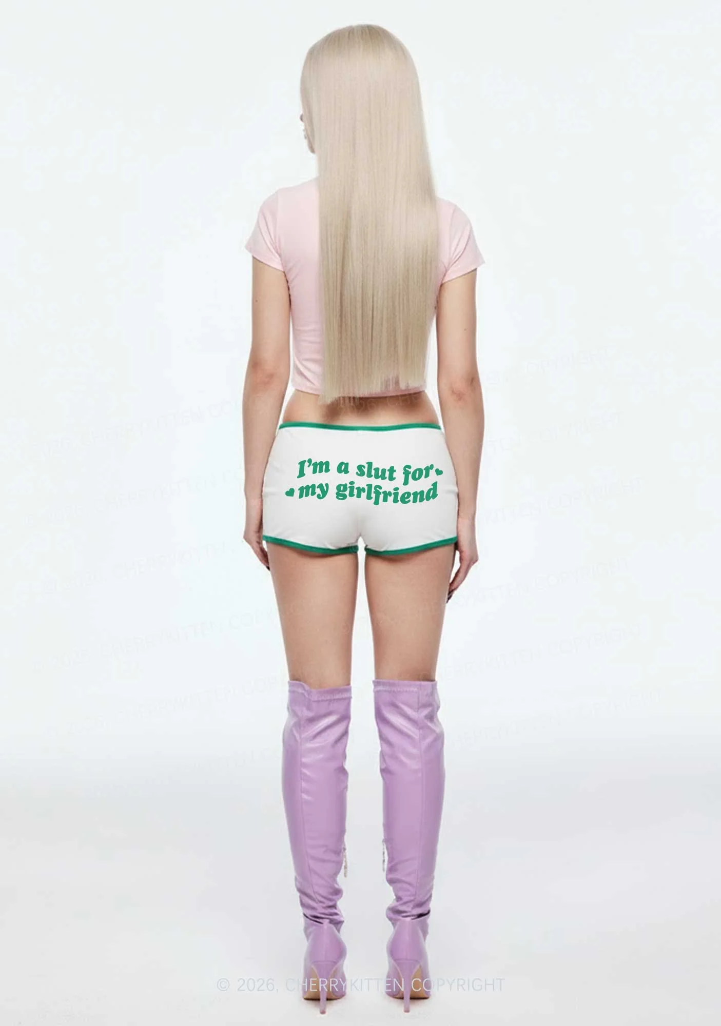Slxt For My GF Valentine's Day Y2K Booty Shorts Cherrykitten - Image 2